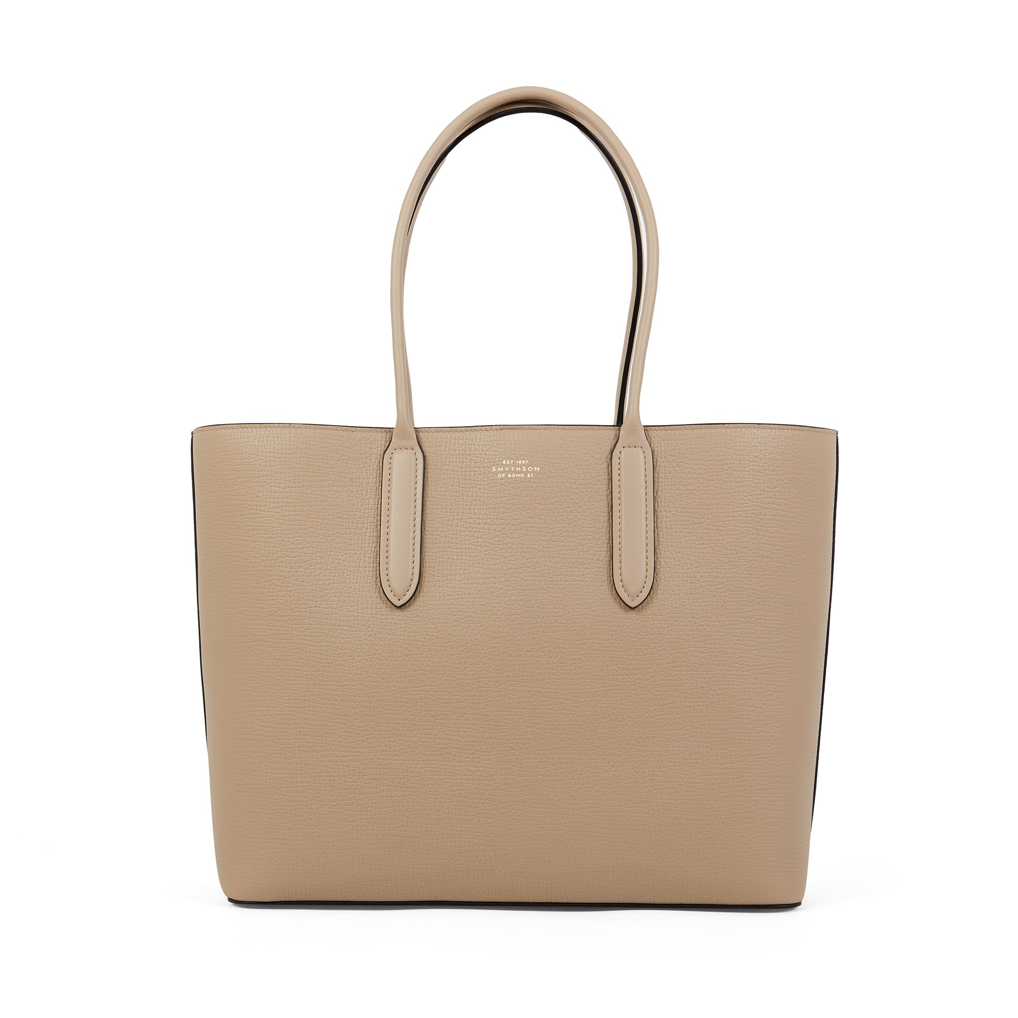 Smythson East West Tote Bag In Ludlow In Sandstone