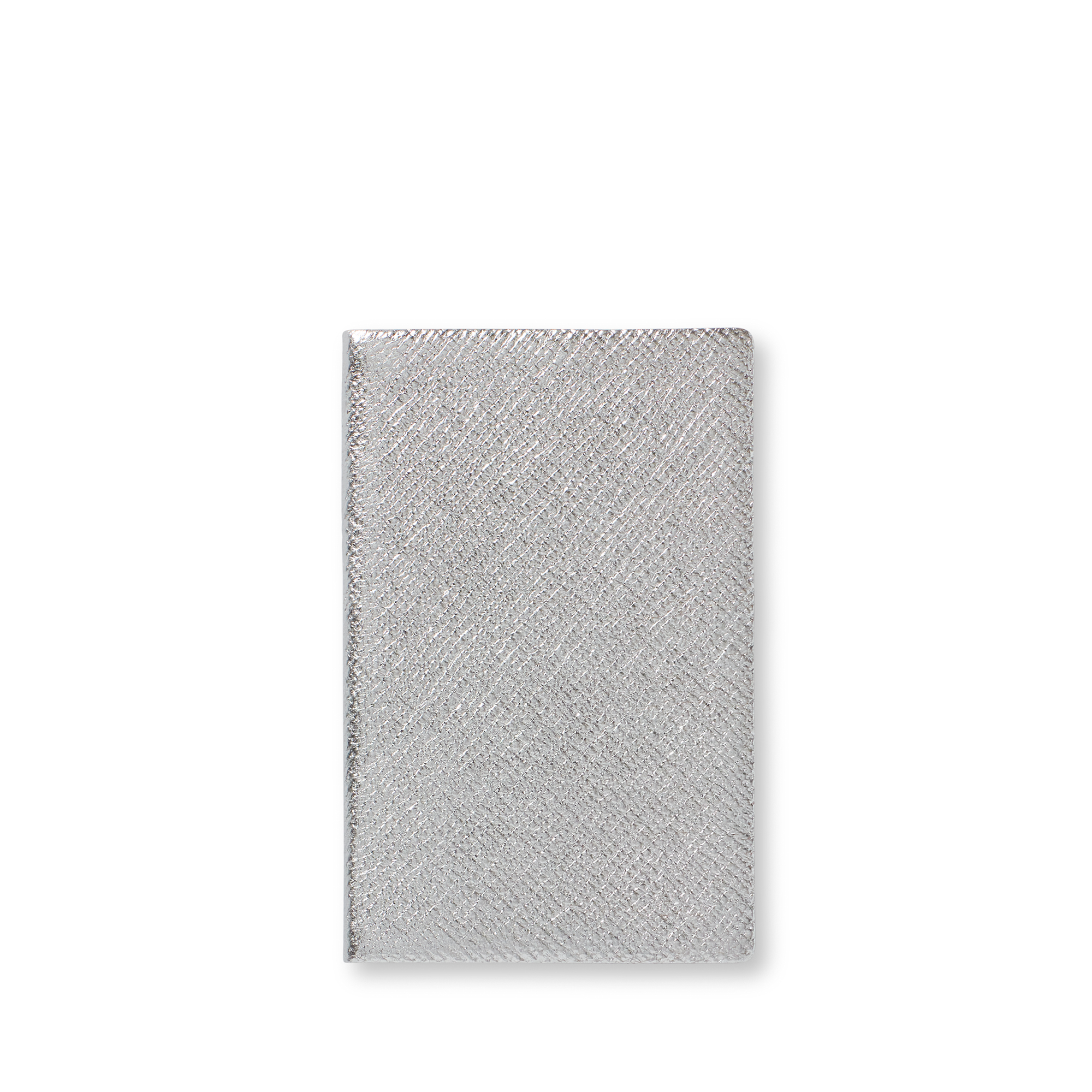 Smythson Wafer Notebook In Panama In Silver