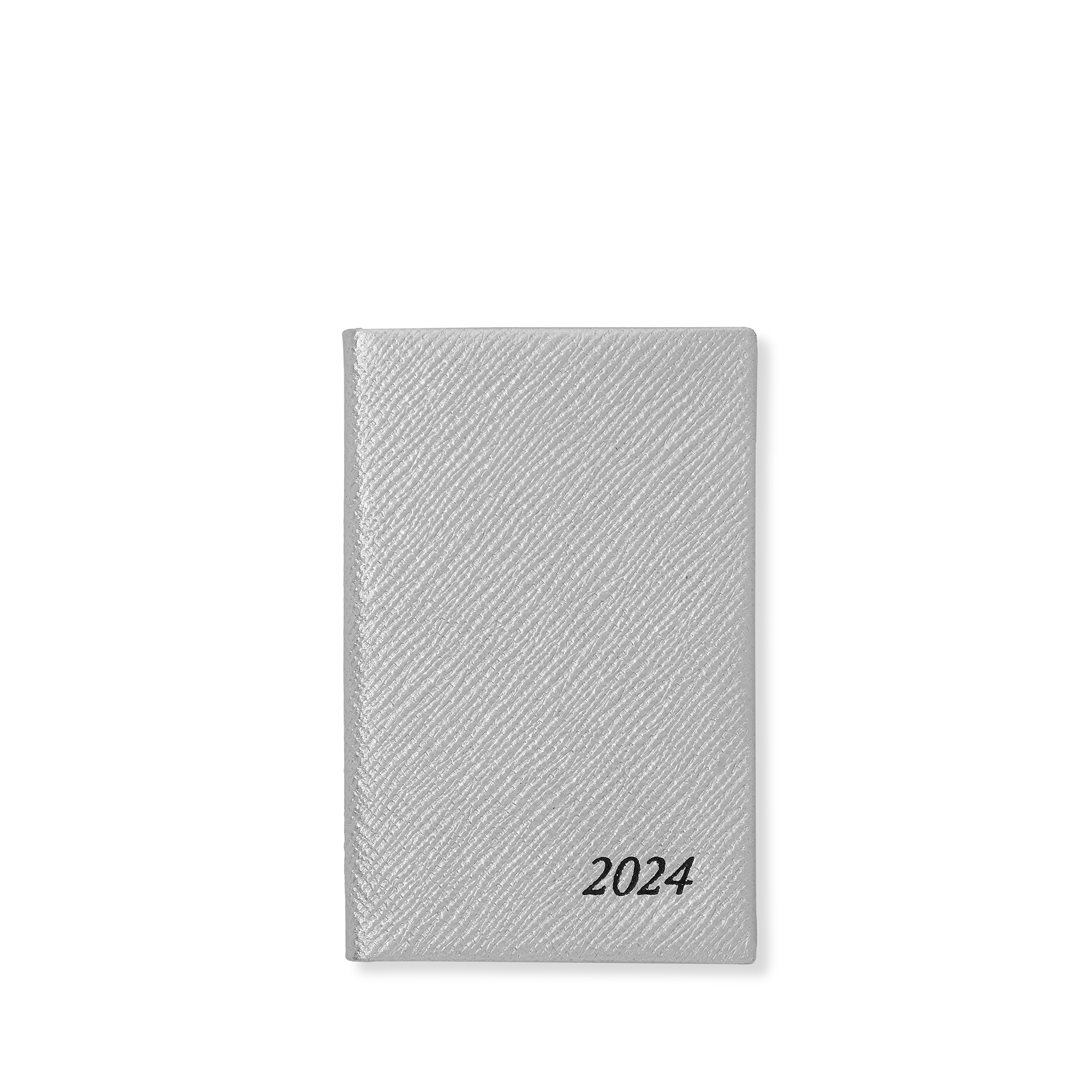 Smythson 2024 Wafer Weekly Diary In Panama In Silver