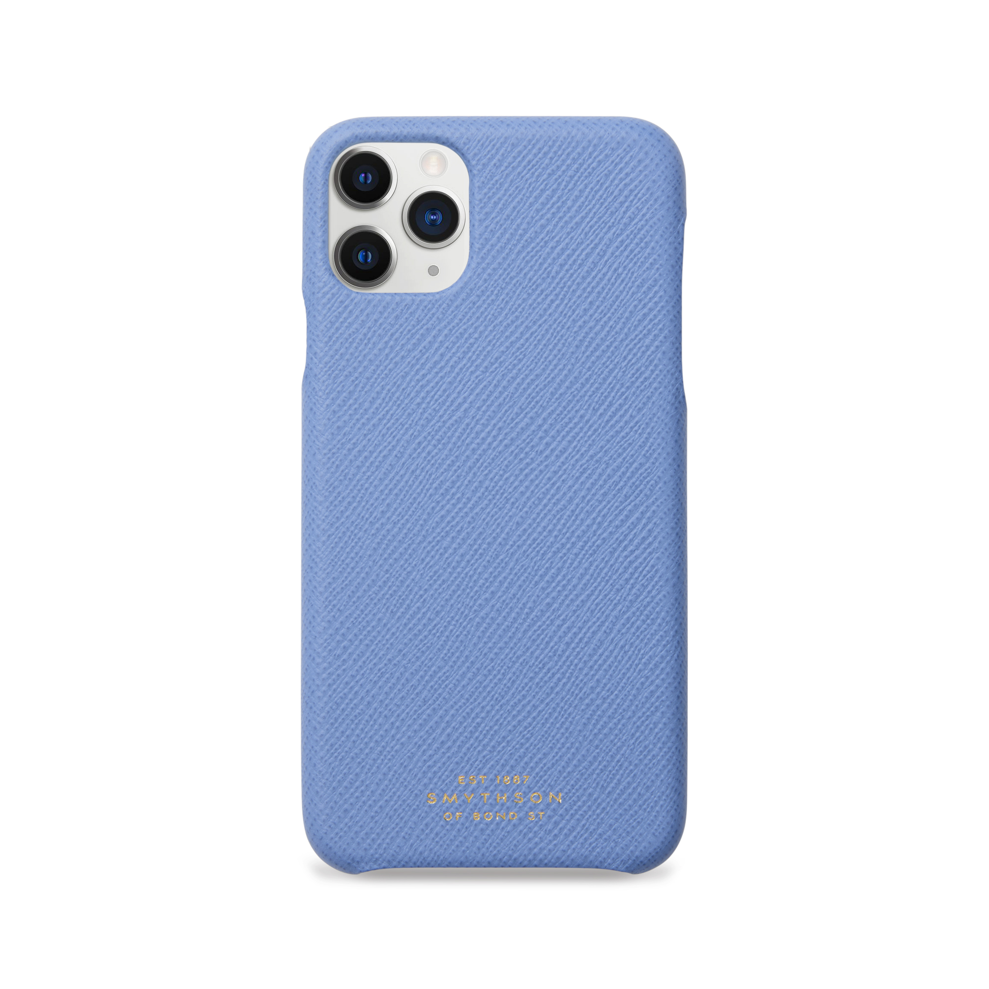 Smythson Panama Iphone 11 Pro Max Case In Nile Blue