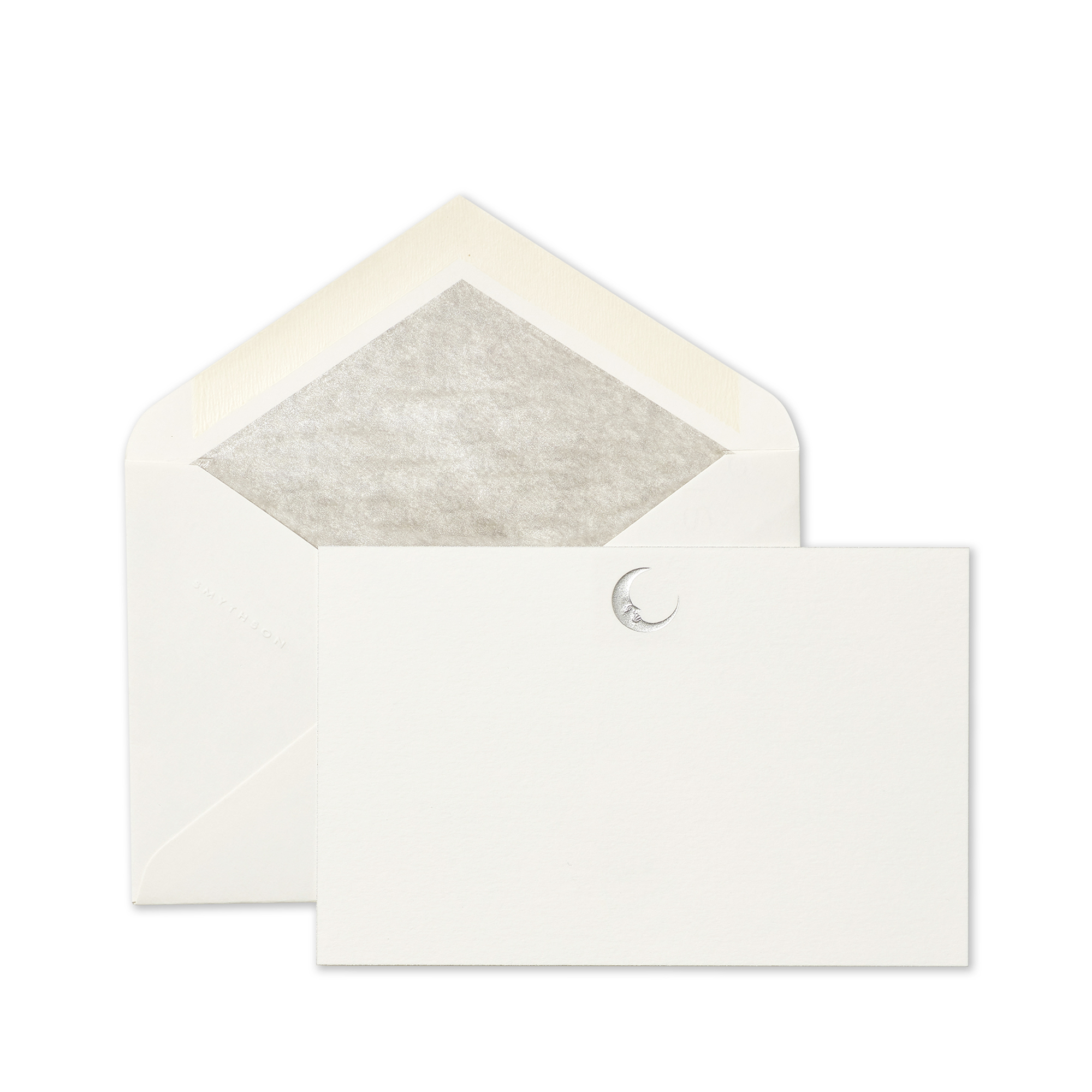 Smythson Moon Motif Correspondence Cards In White