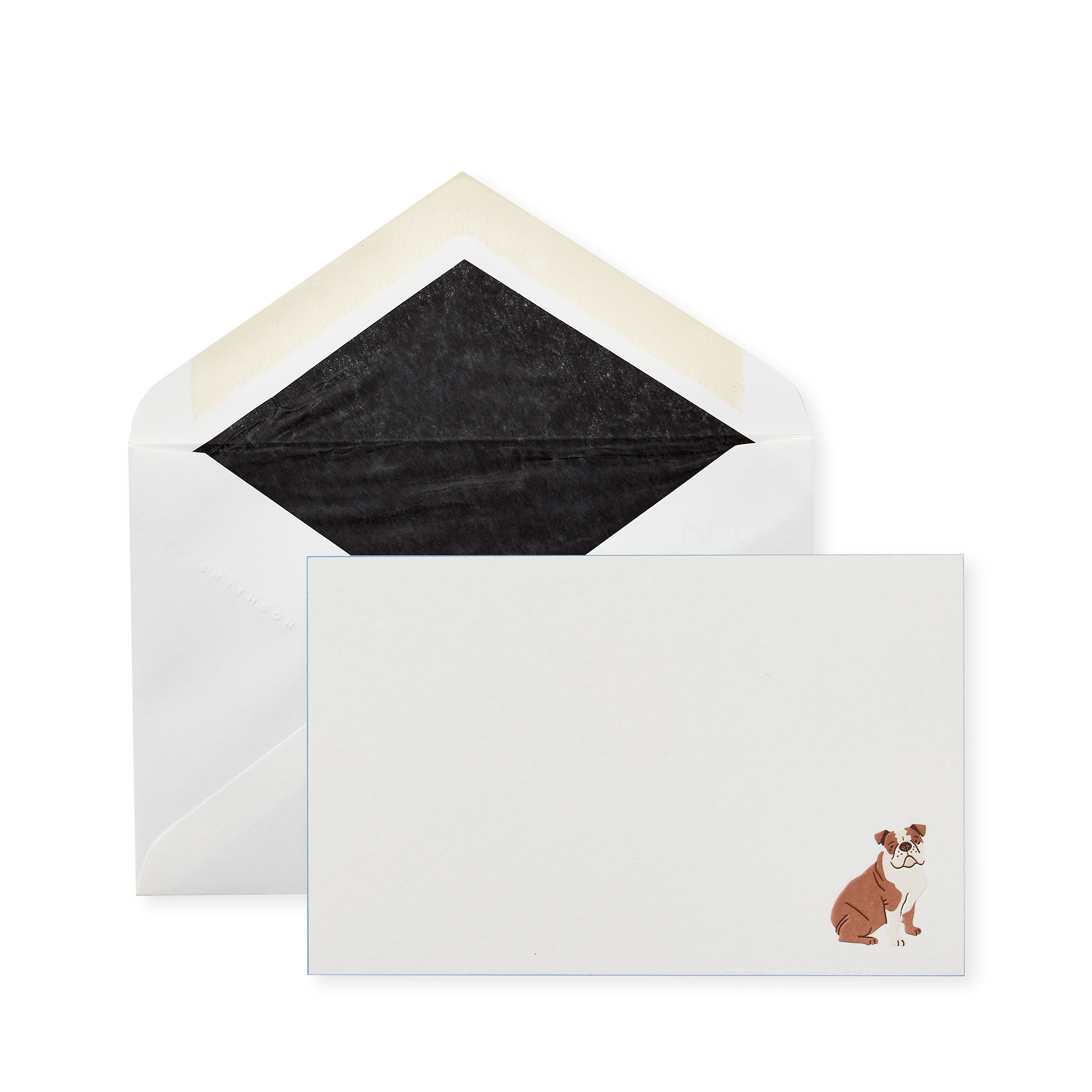 Smythson Bulldog Motif Correspondence Cards In White
