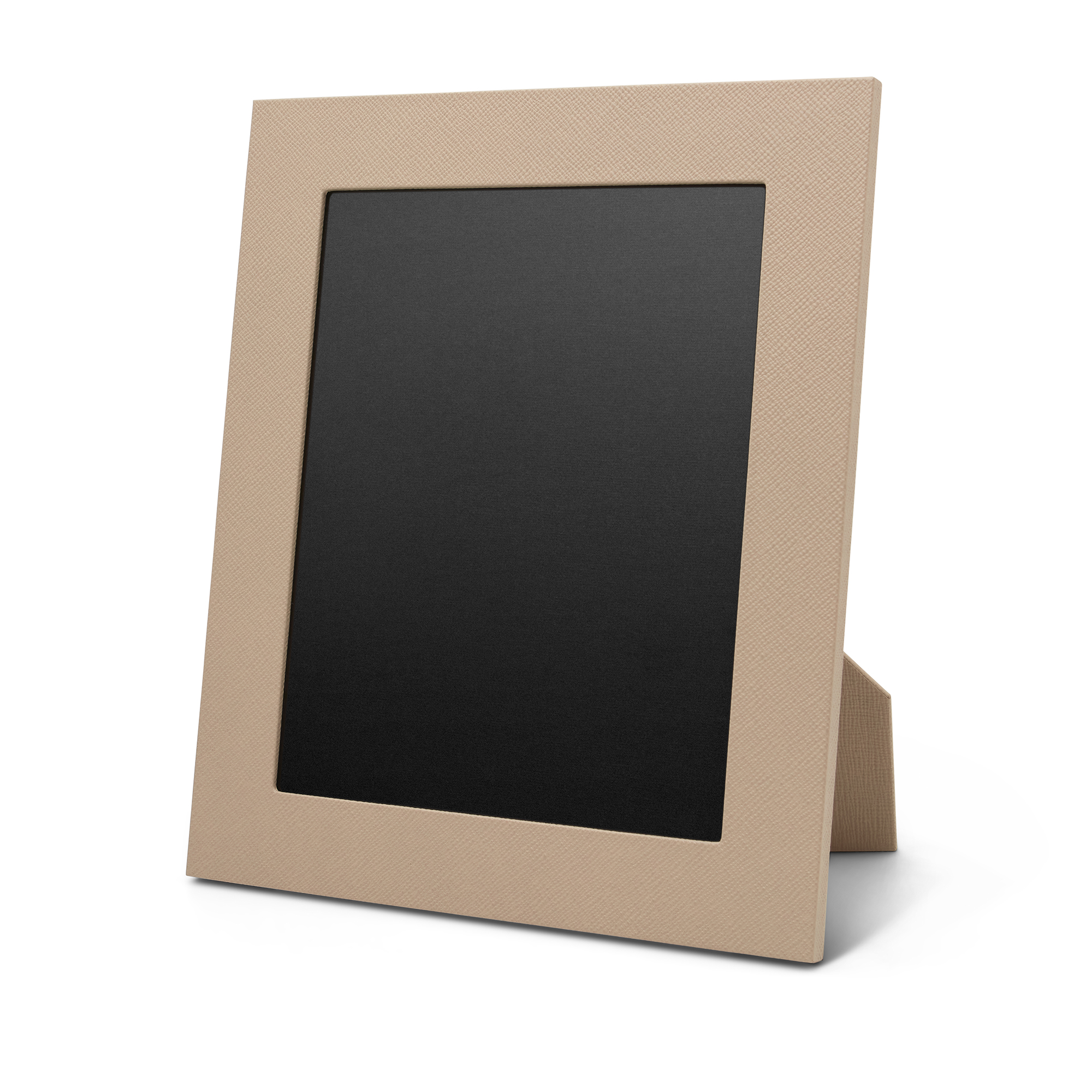 Smythson Large Photo Frame In Panama In Sandstone