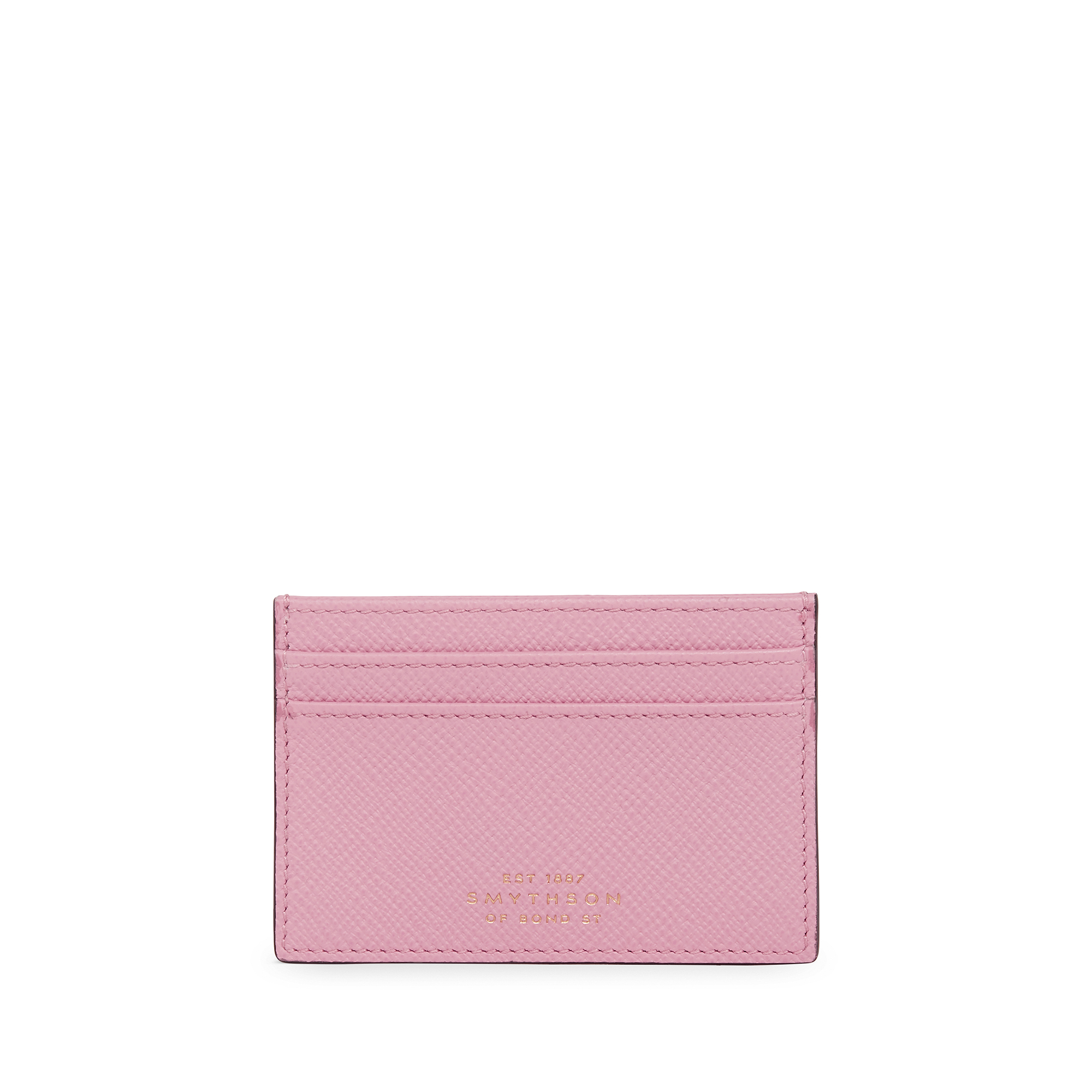 Flat Card Holder in Panama in rose | Smythson