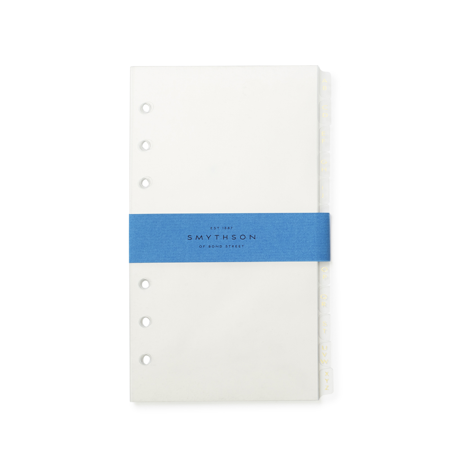 Smythson Bond Organiser A-z Index Refill In White