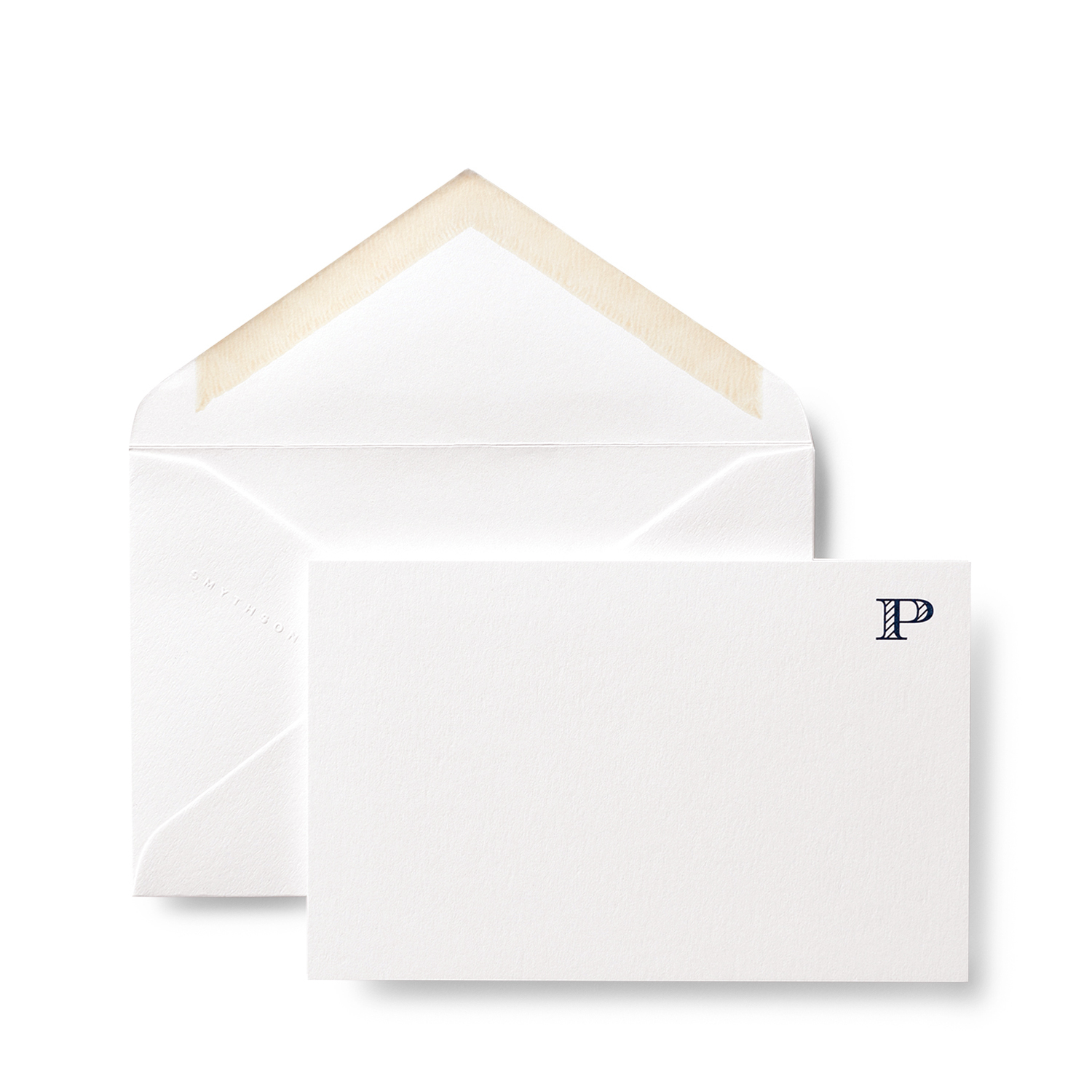 Smythson P Alphabet Correspondence Cards In White