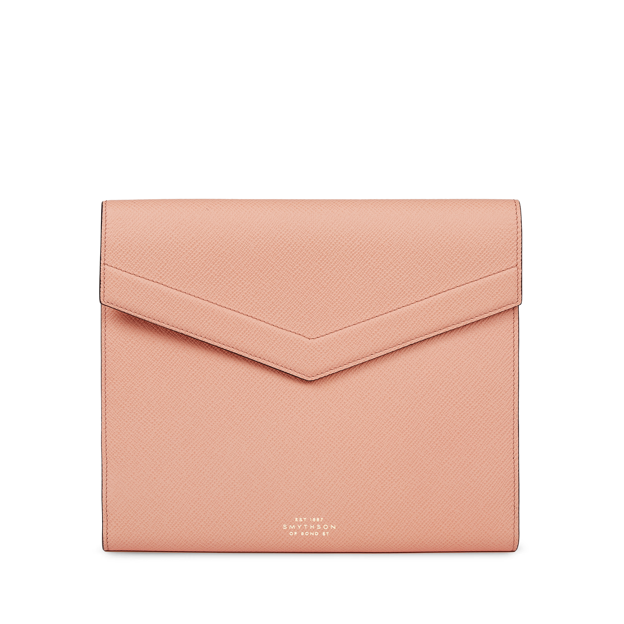 Panamaレザー A5ノートホルダー in peach | Smythson