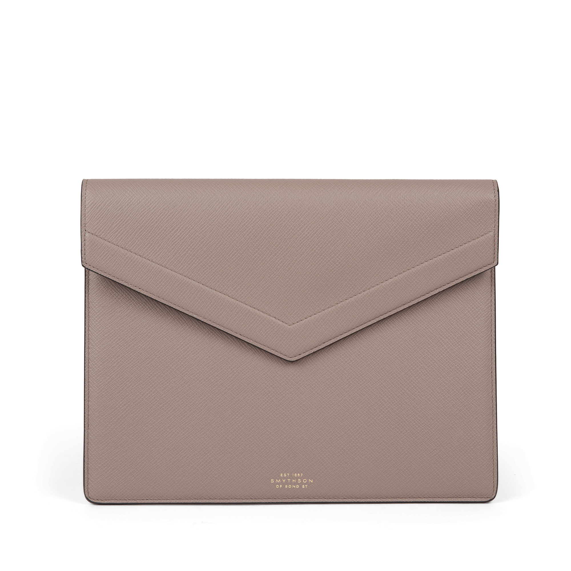 Smythson Small Envelope Folio in Panama Taupe