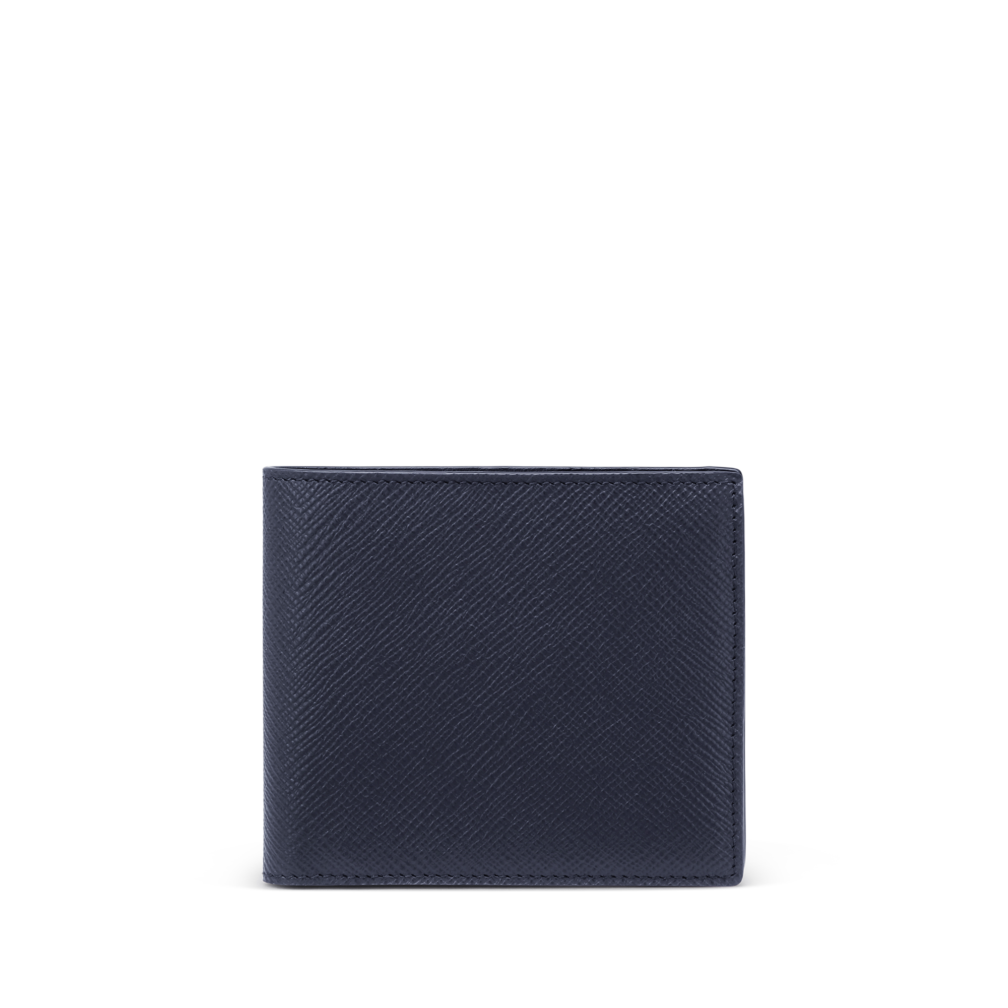Smythson 4 Card Slot Wallet With Coin Case In Panama In Navy