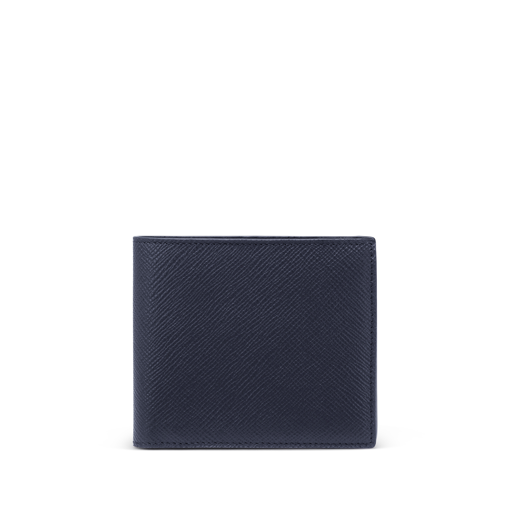 Panamaレザー4カードウォレット、コインケース付き in navy | Smythson