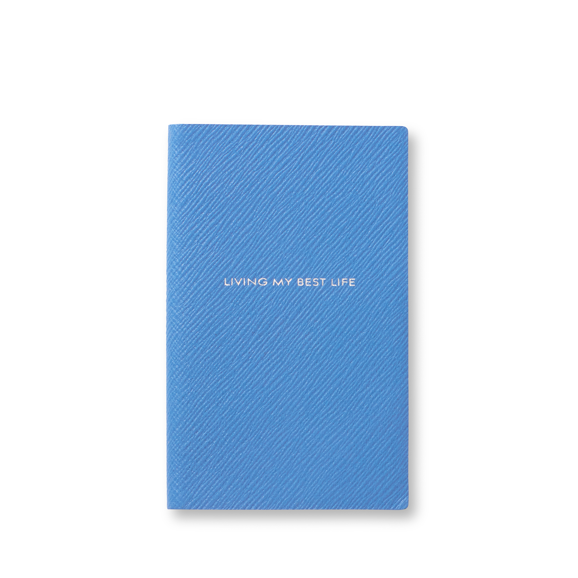 Smythson Living My Best Life Panama Notebook In Nile Blue