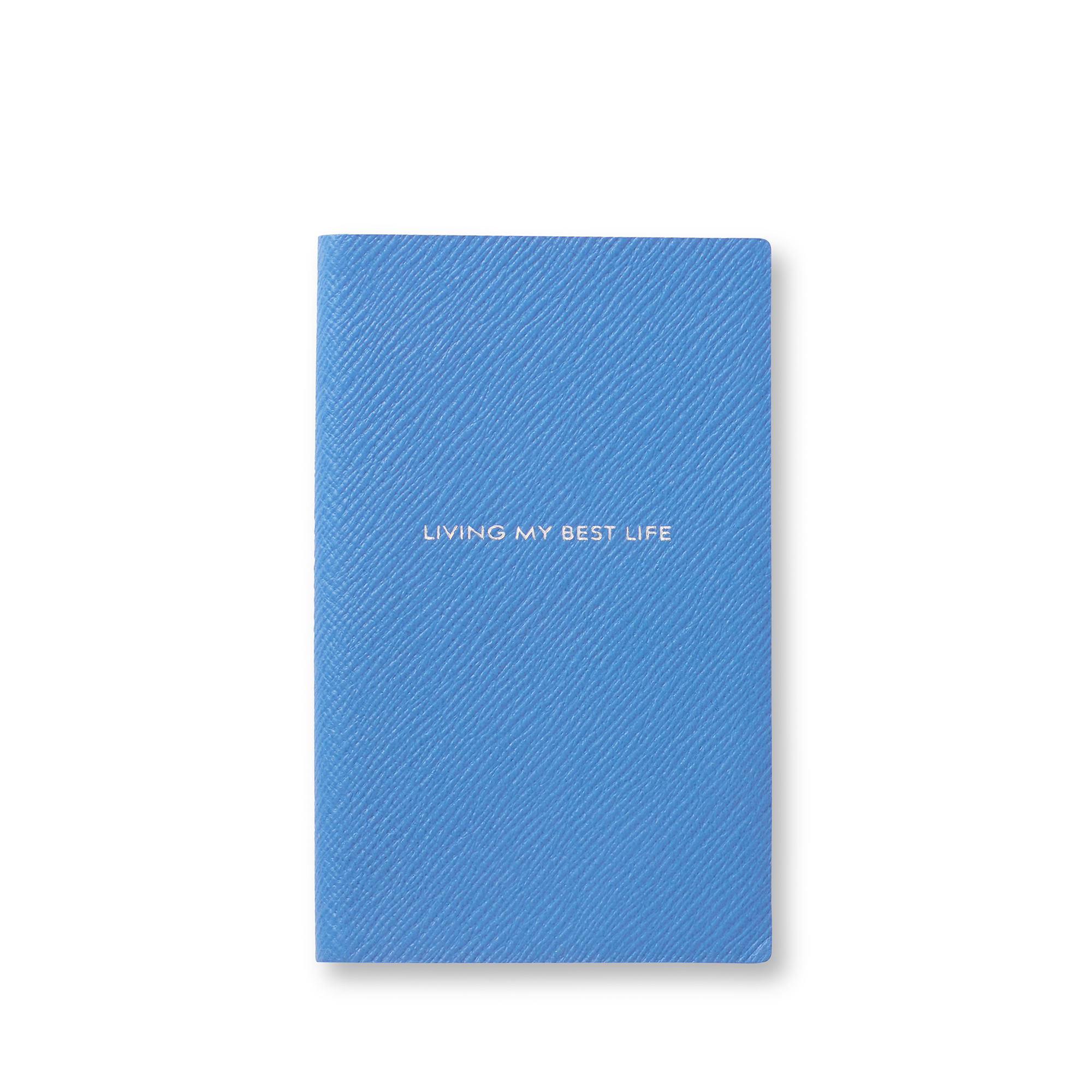 Smythson Mummy To Be Panama Notebook In Nile Blue