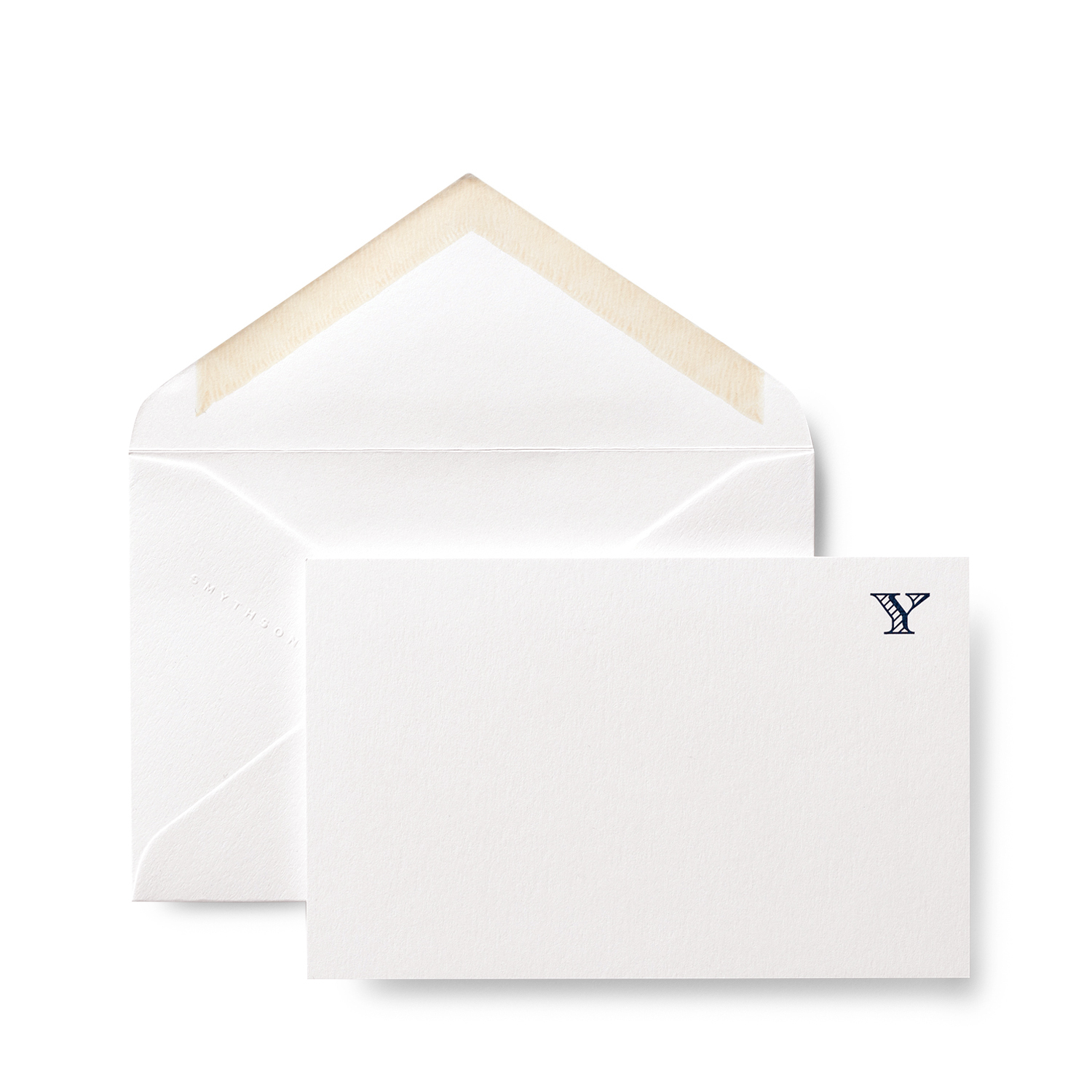 Smythson Y Alphabet Correspondence Cards In White