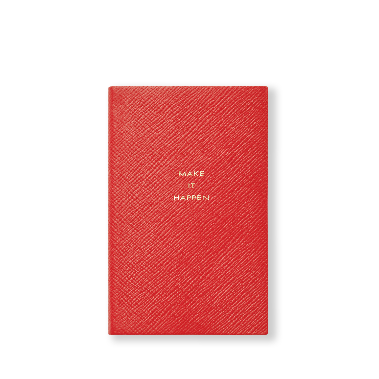 Smythson Make It Happen Panama Notebook In Scarlet Red