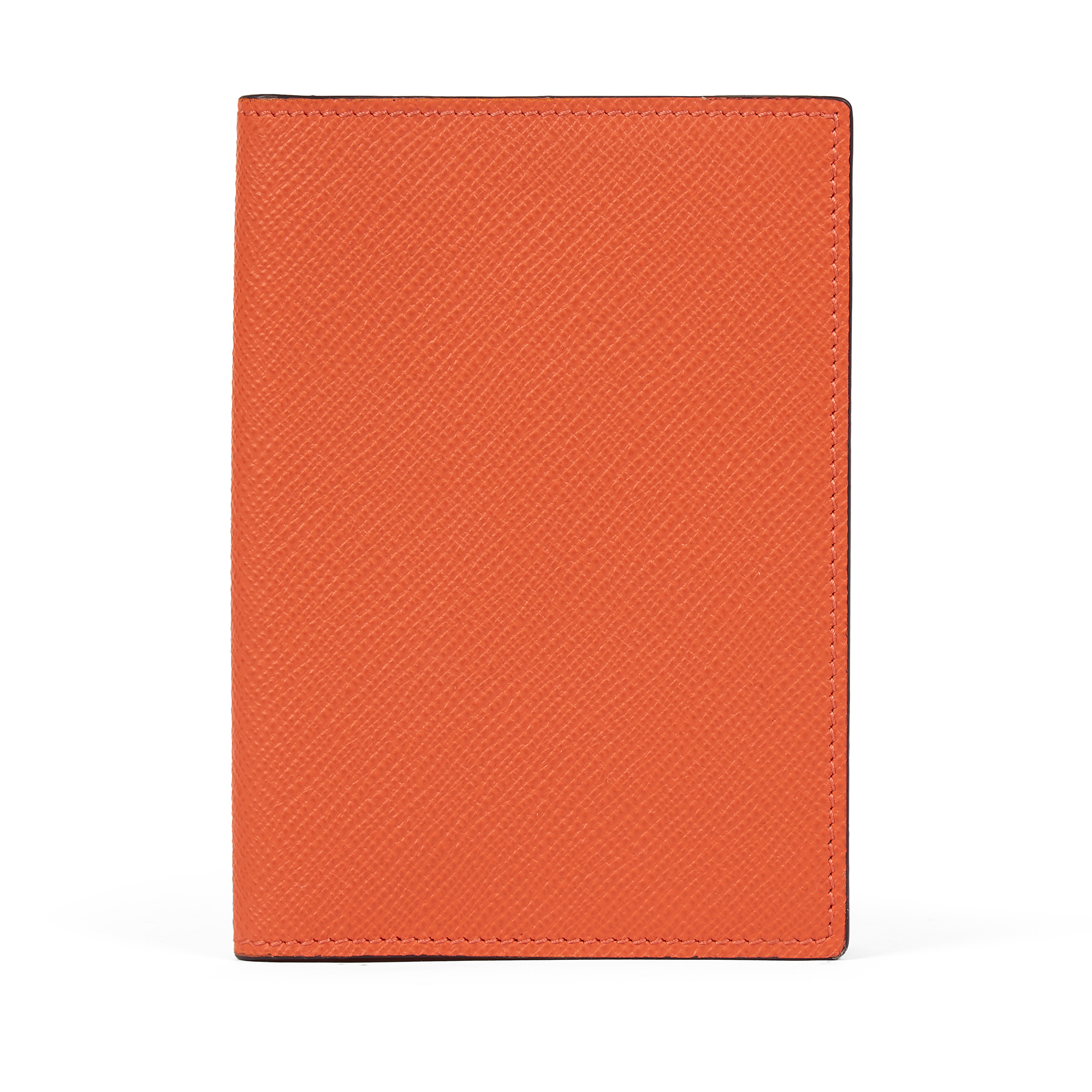 Smythson Passport Cover In Panama In Orange