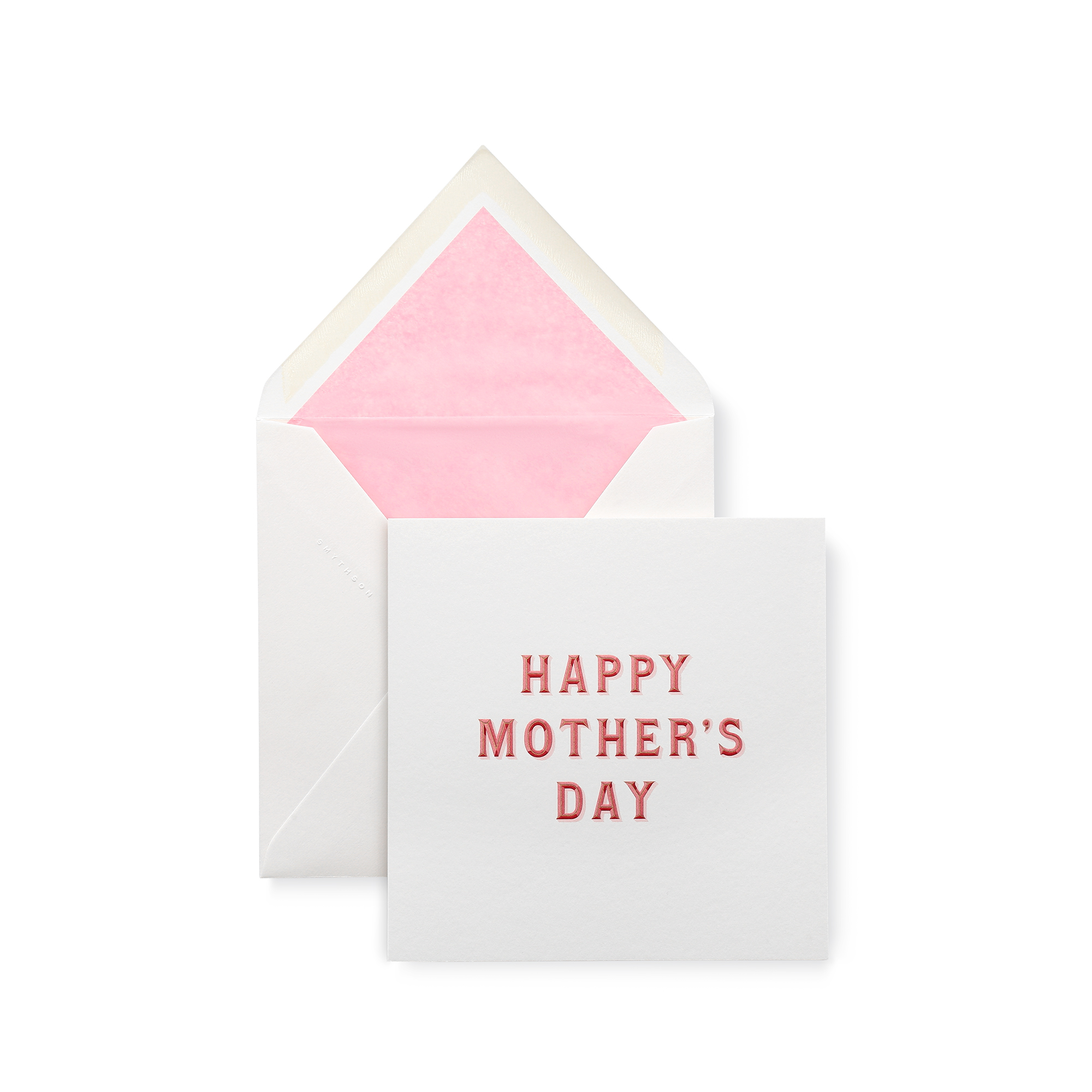 Smythson Happy Mother's Day Card In White