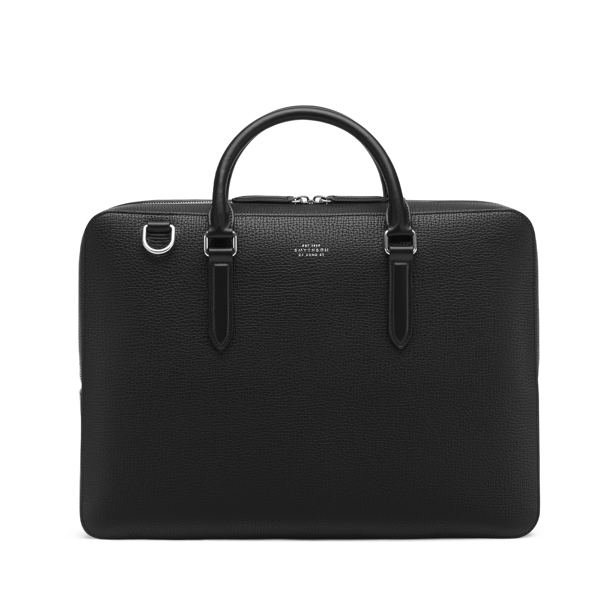 Slim Briefcase in Ludlow in black | Smythson