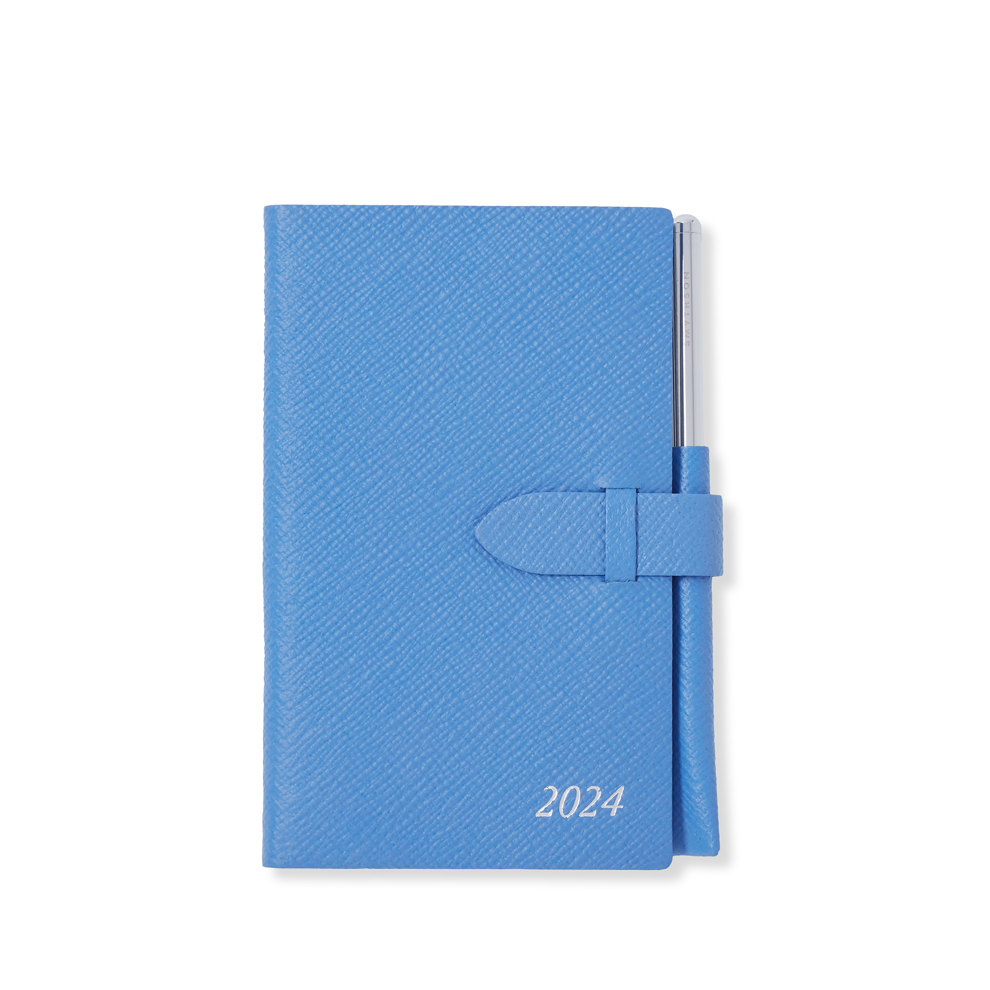Smythson 2024 Panama Weekly Diary With Pencil In Nile Blue