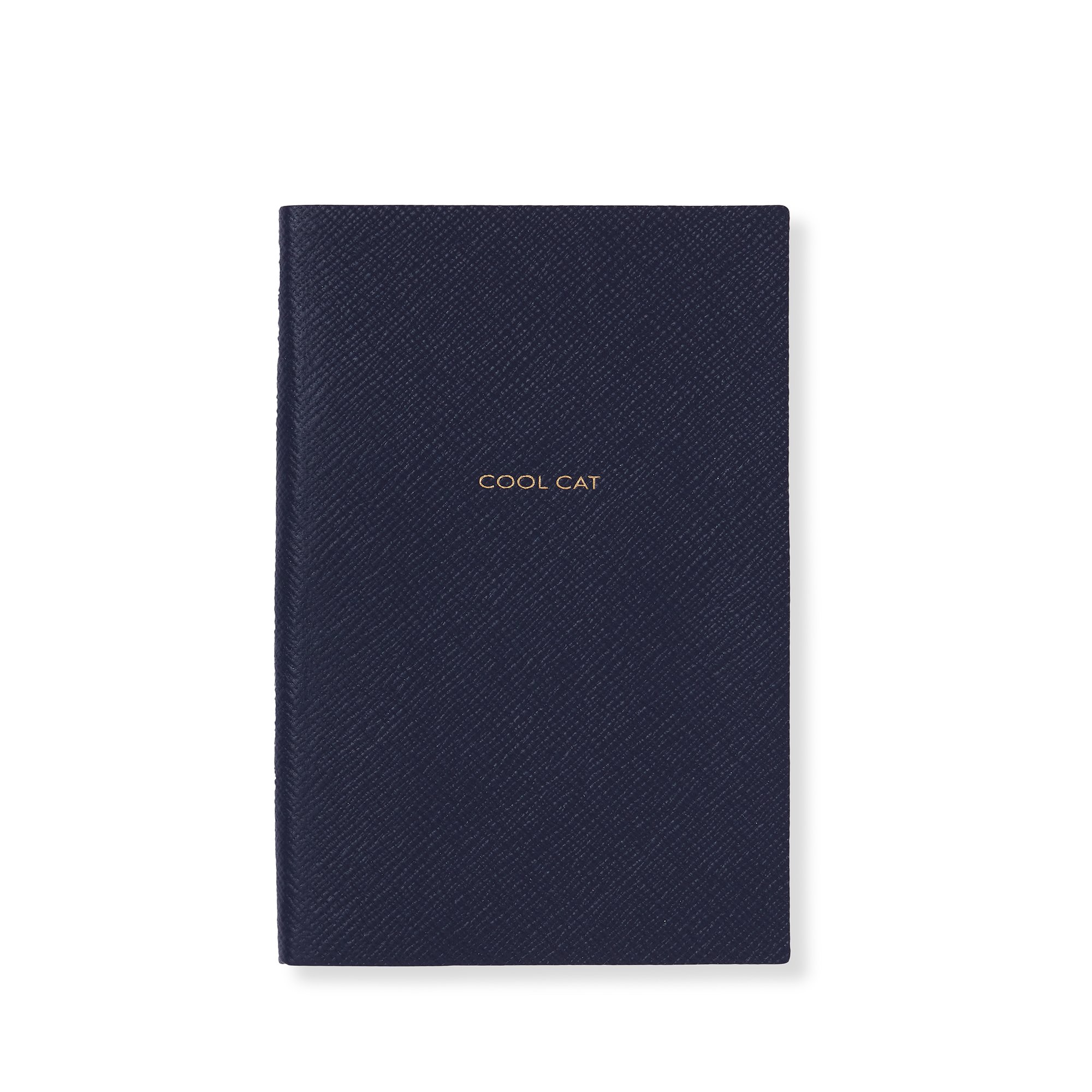 Smythson Happiness Chelsea Notebook In Panama In Navy