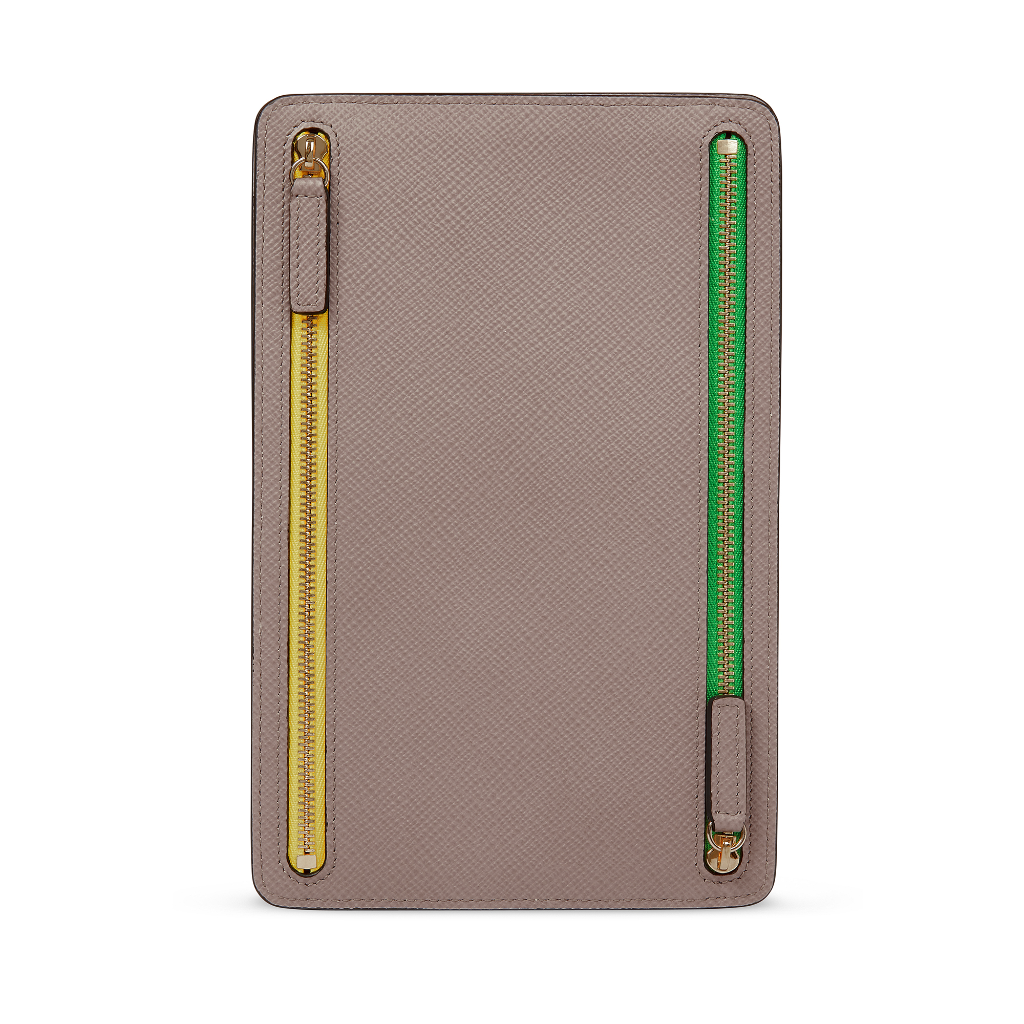 Smythson Multi-Zip Case in Panama  taupe