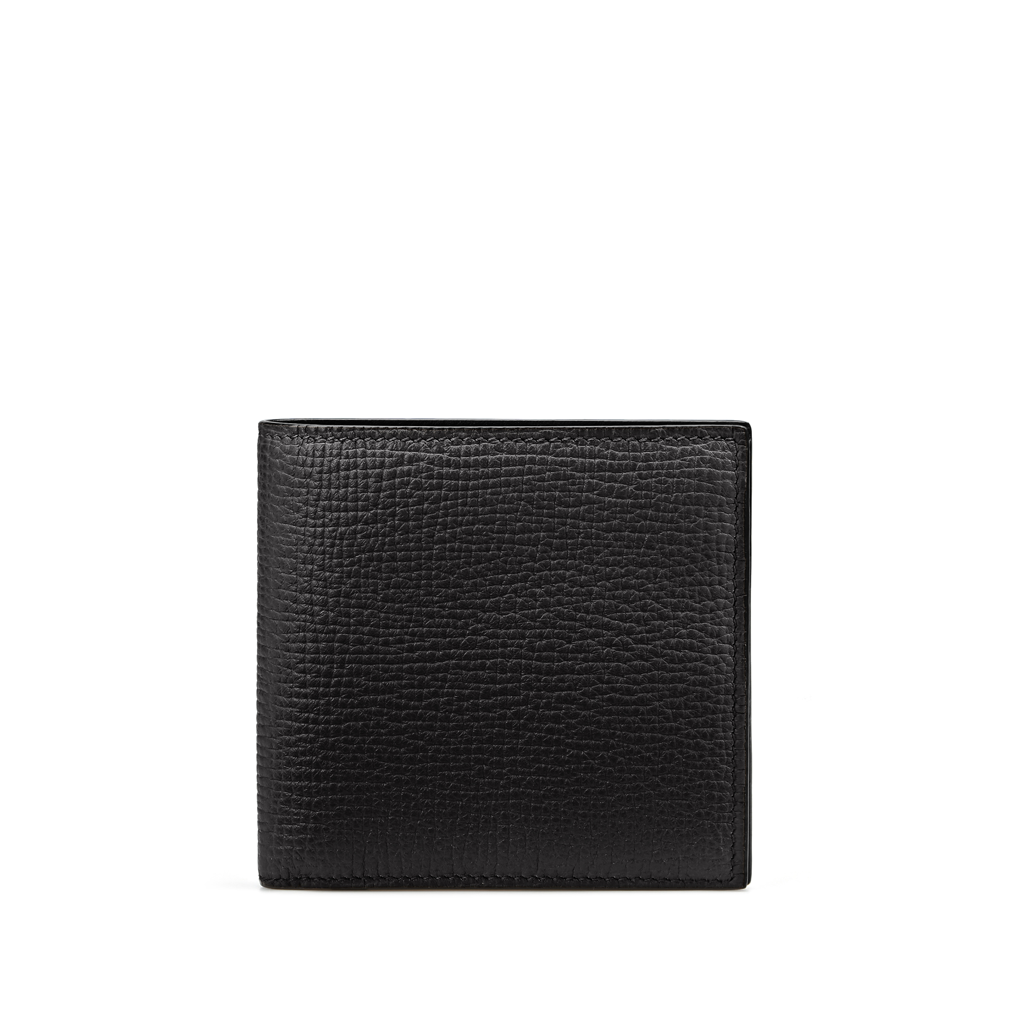 COACH Flat Card Case in Cross Grain Black One Size