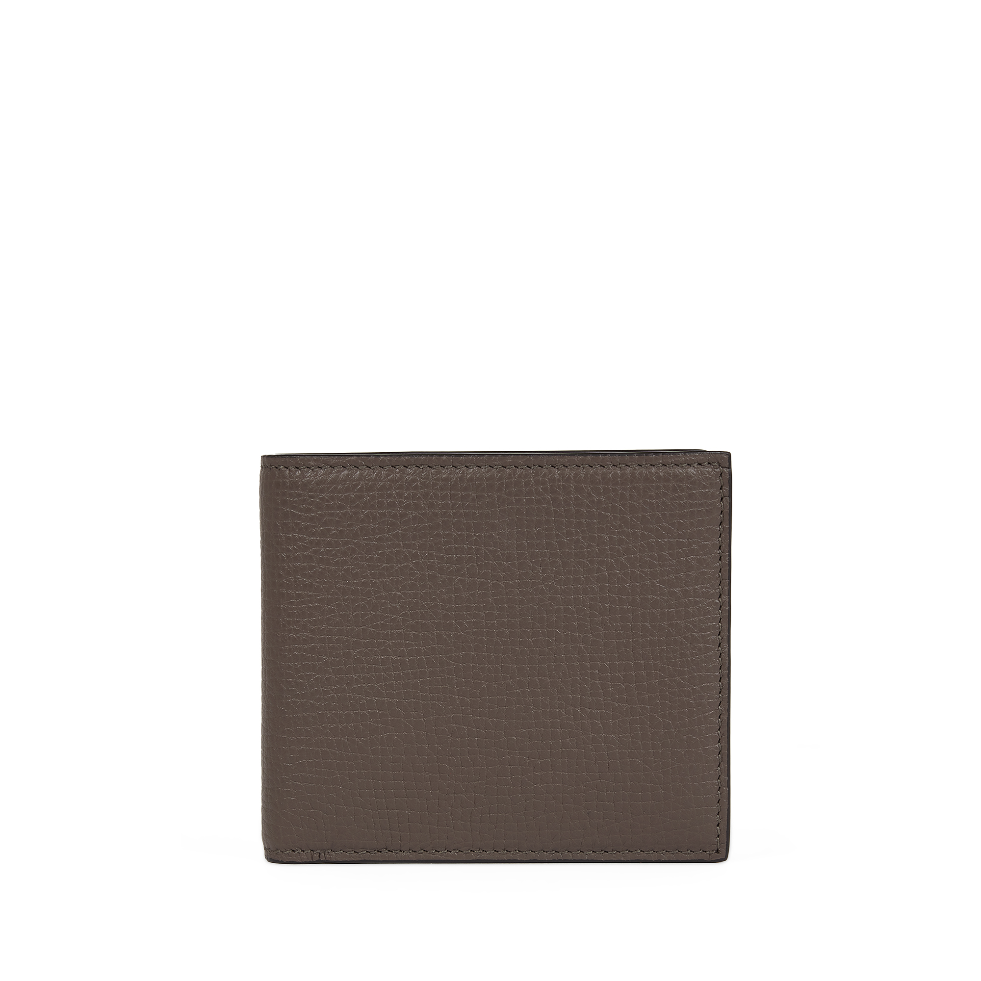 Smythson 4 Card Slot Wallet With Coin Case In Ludlow In Dark Taupe