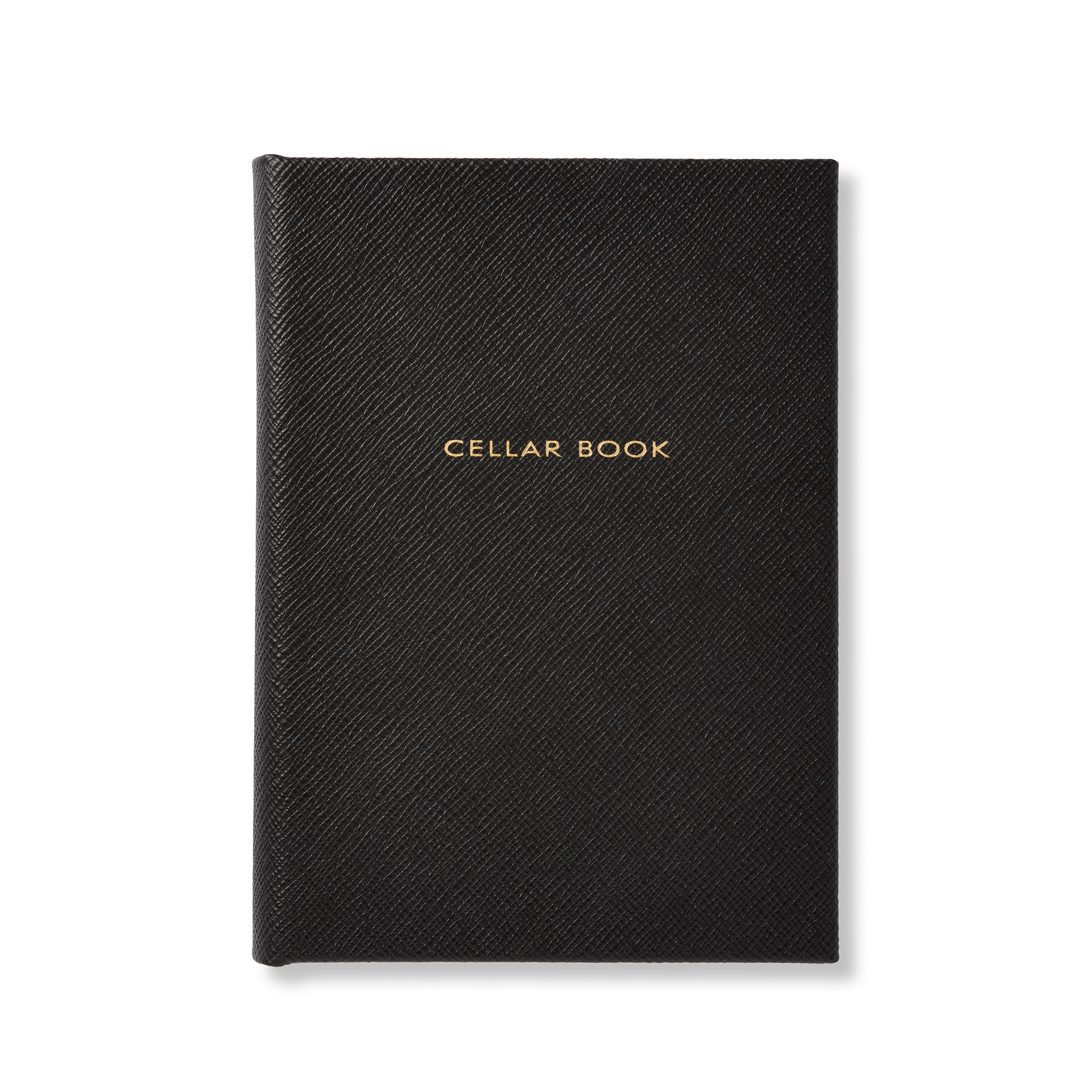 Smythson Hardbound Cellar Book In Panama In Black