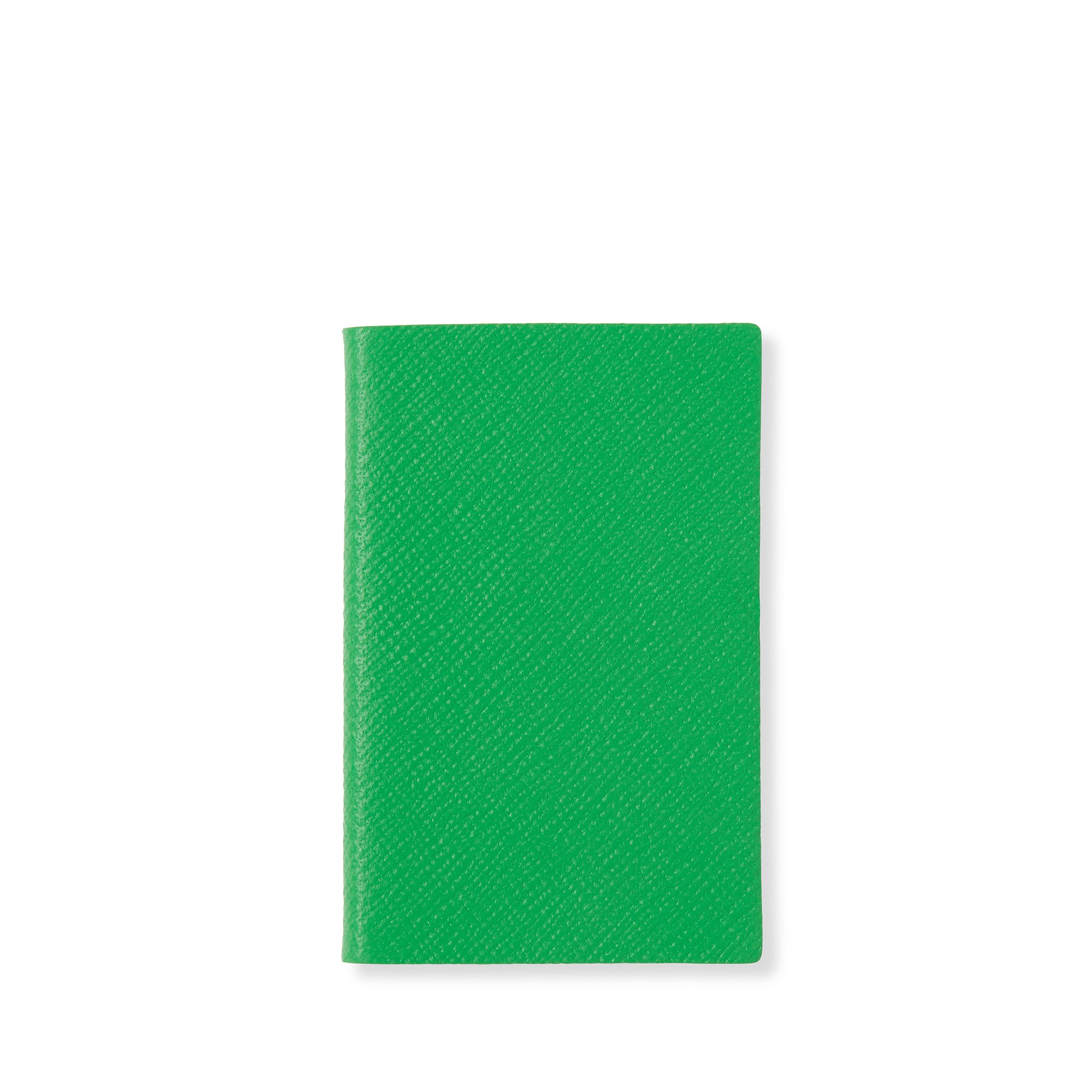 Shop Smythson Wafer Notebook In Panama In Bright Emerald