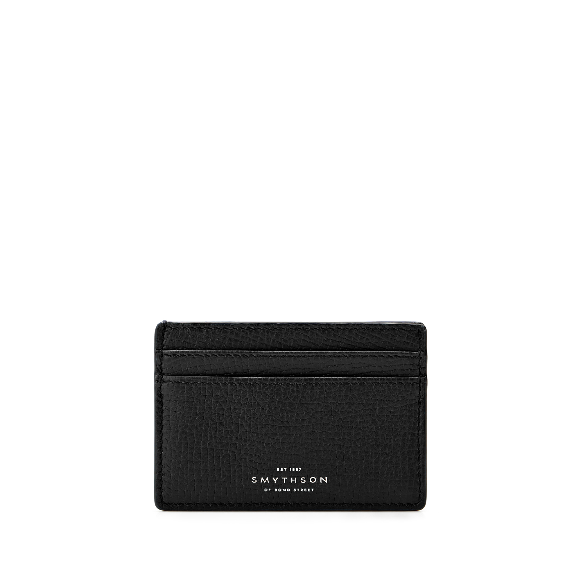 Flat Card Holder in Ludlow in black | Smythson