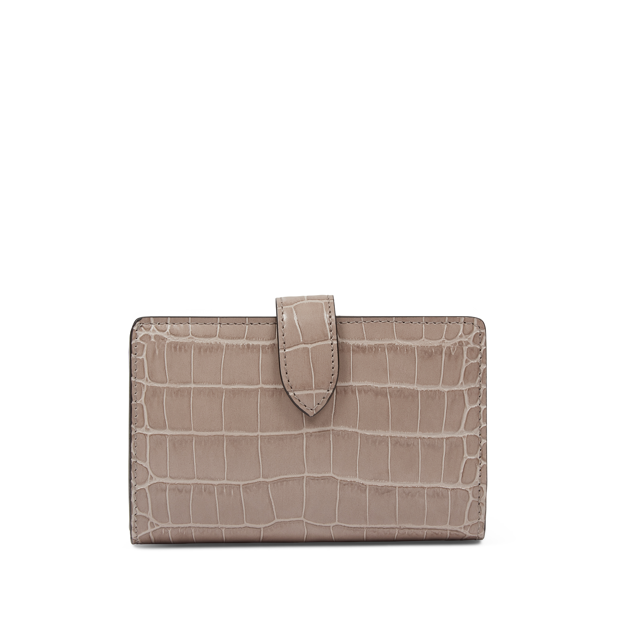 Smythson Continental Purse In Mara In Taupe