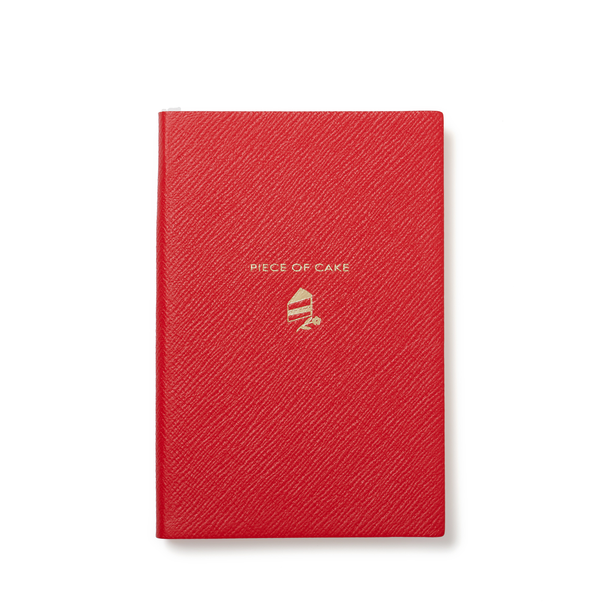 Smythson Piece Of Cake Chelsea Notebook In Panama In Scarlet Red