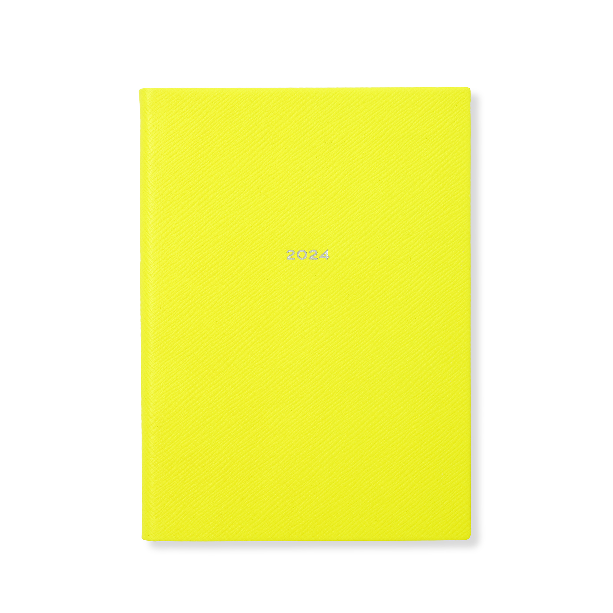 Smythson 2024 Soho Weekly Diary In Panama In Neon Yellow