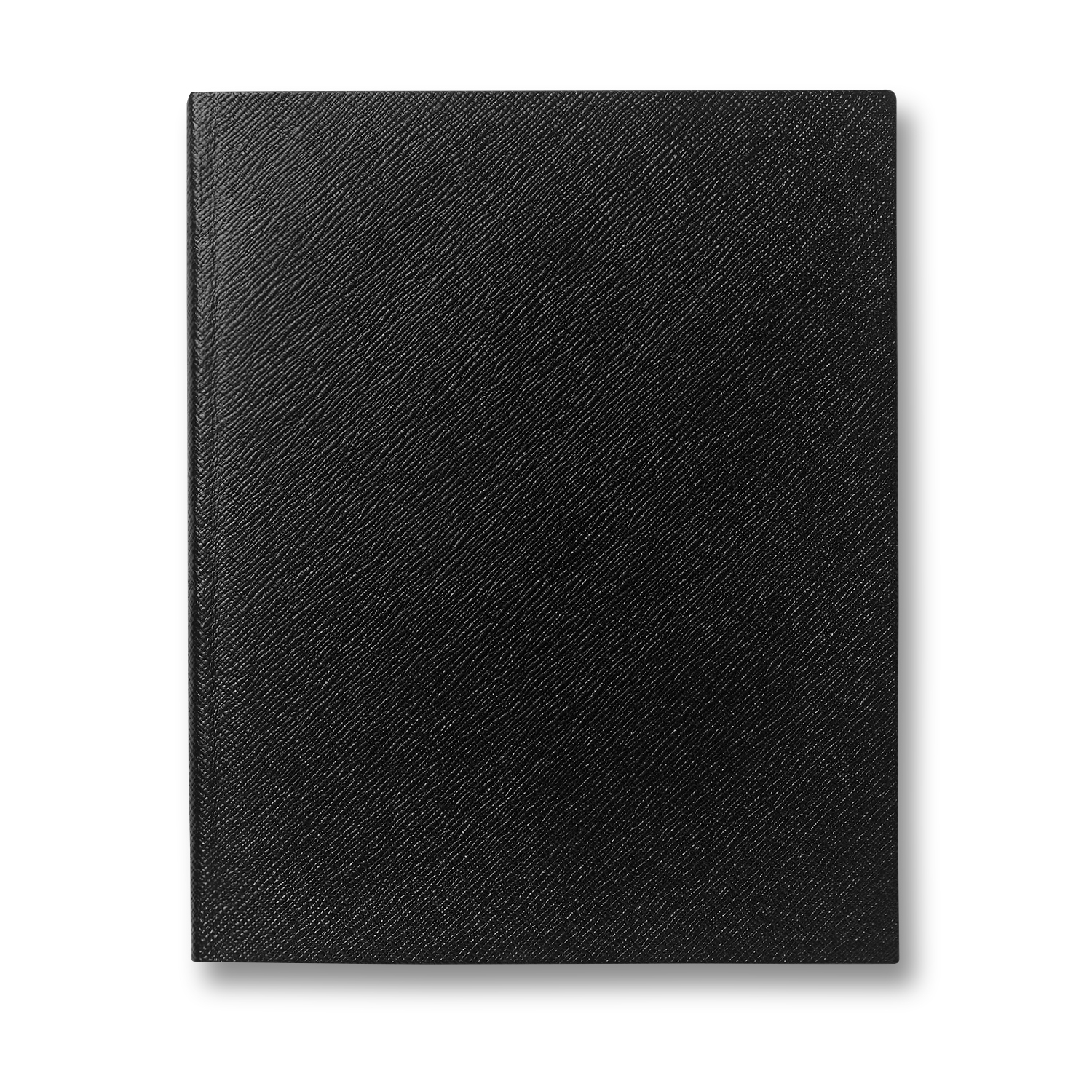 Smythson Plain Paged Portobello Notebook In Panama In Black