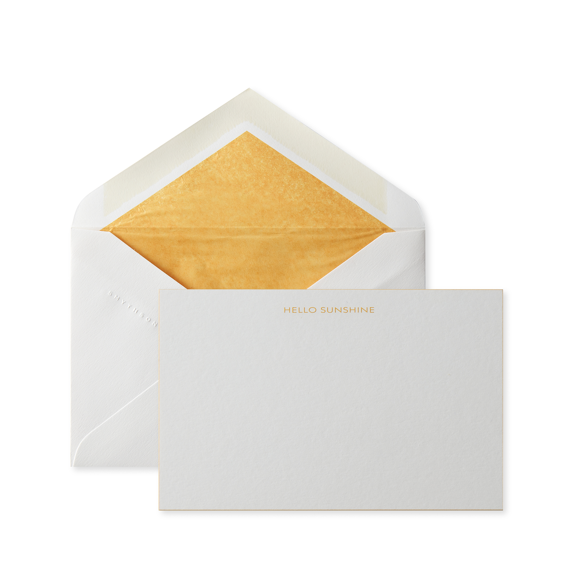 Smythson Hello Sunshine Correspondence Cards In White