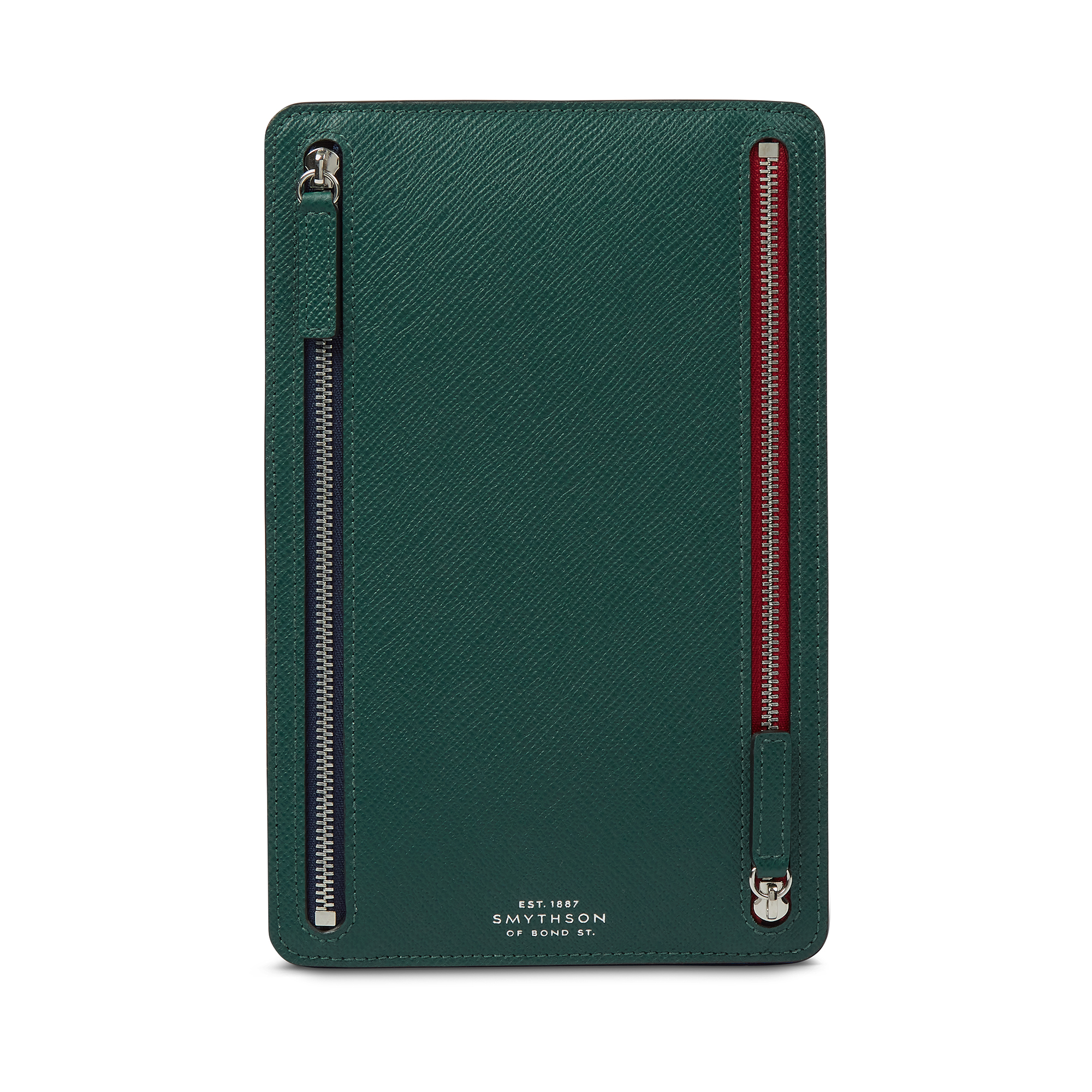 Panamaレザーマルチジップケース in forest | Smythson