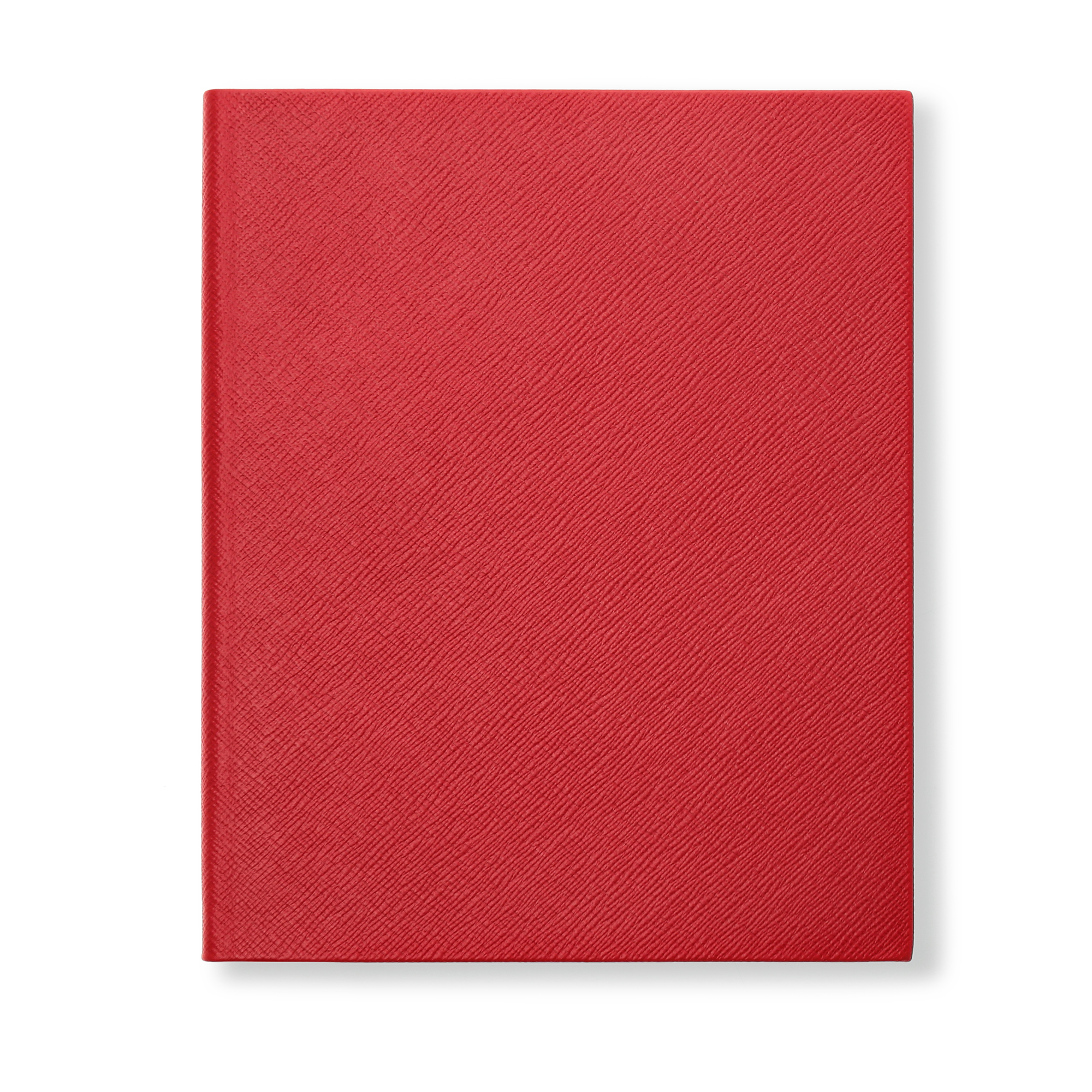 Smythson Portobello Notebook In Panama In Scarlet Red
