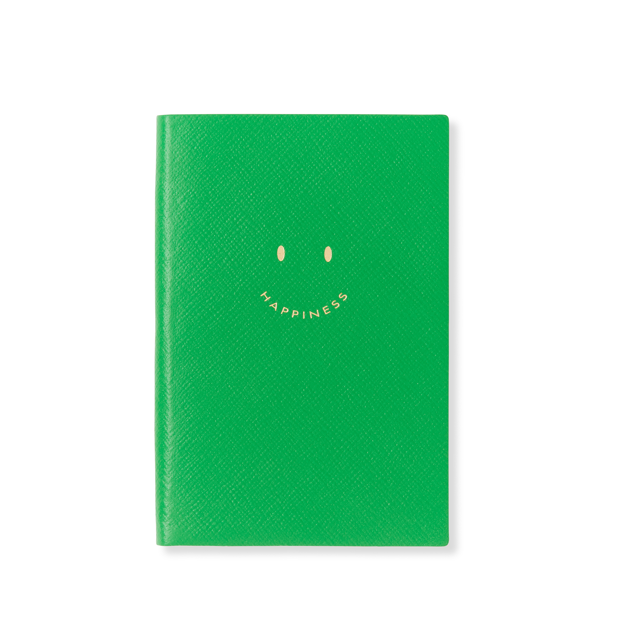 Smythson Happiness Chelsea Notebook In Panama In Bright Emerald