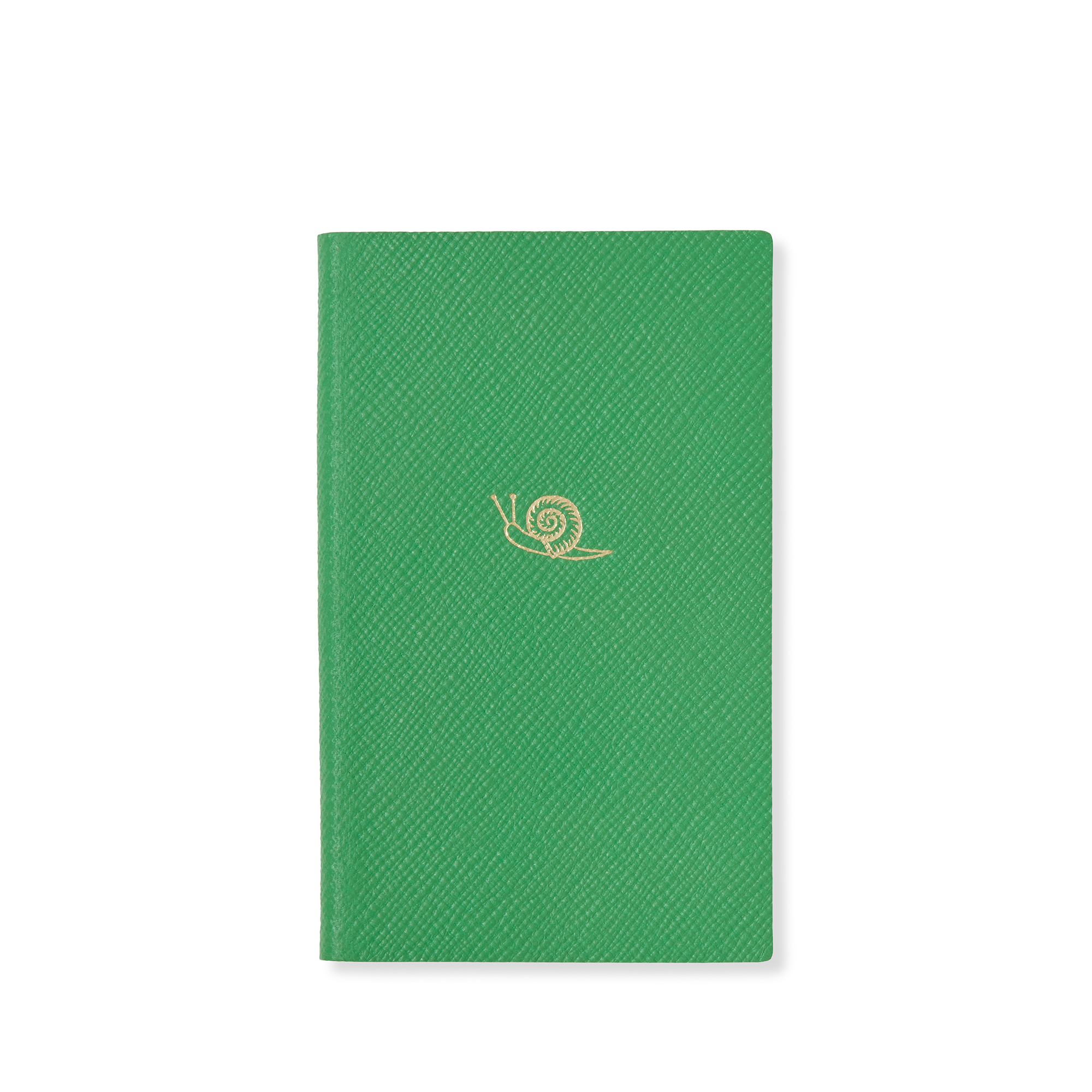 Shop Smythson Snail Panama Notebook In Bright Emerald