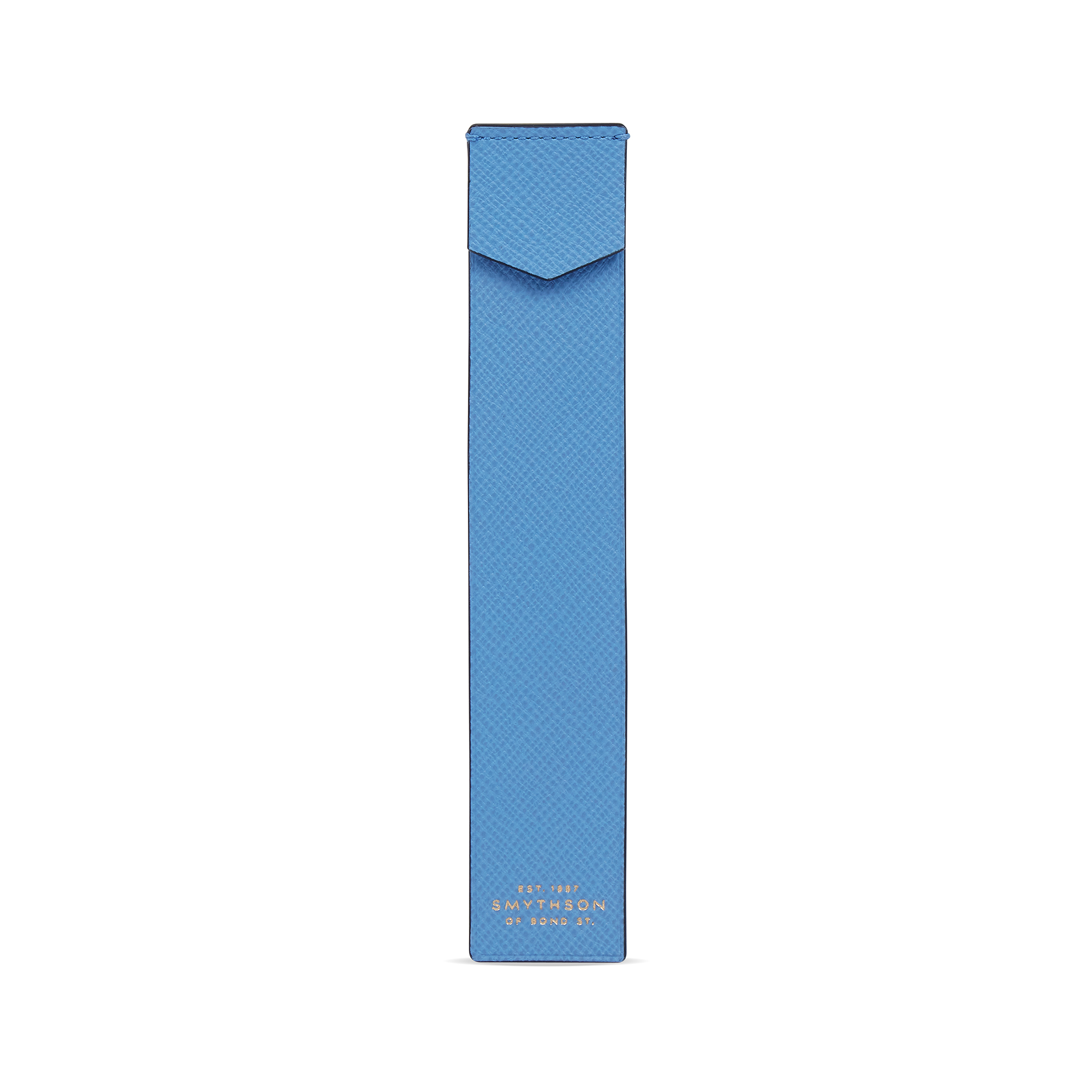 Smythson Evergreen Refillable Diary In Ludlow In Nile Blue