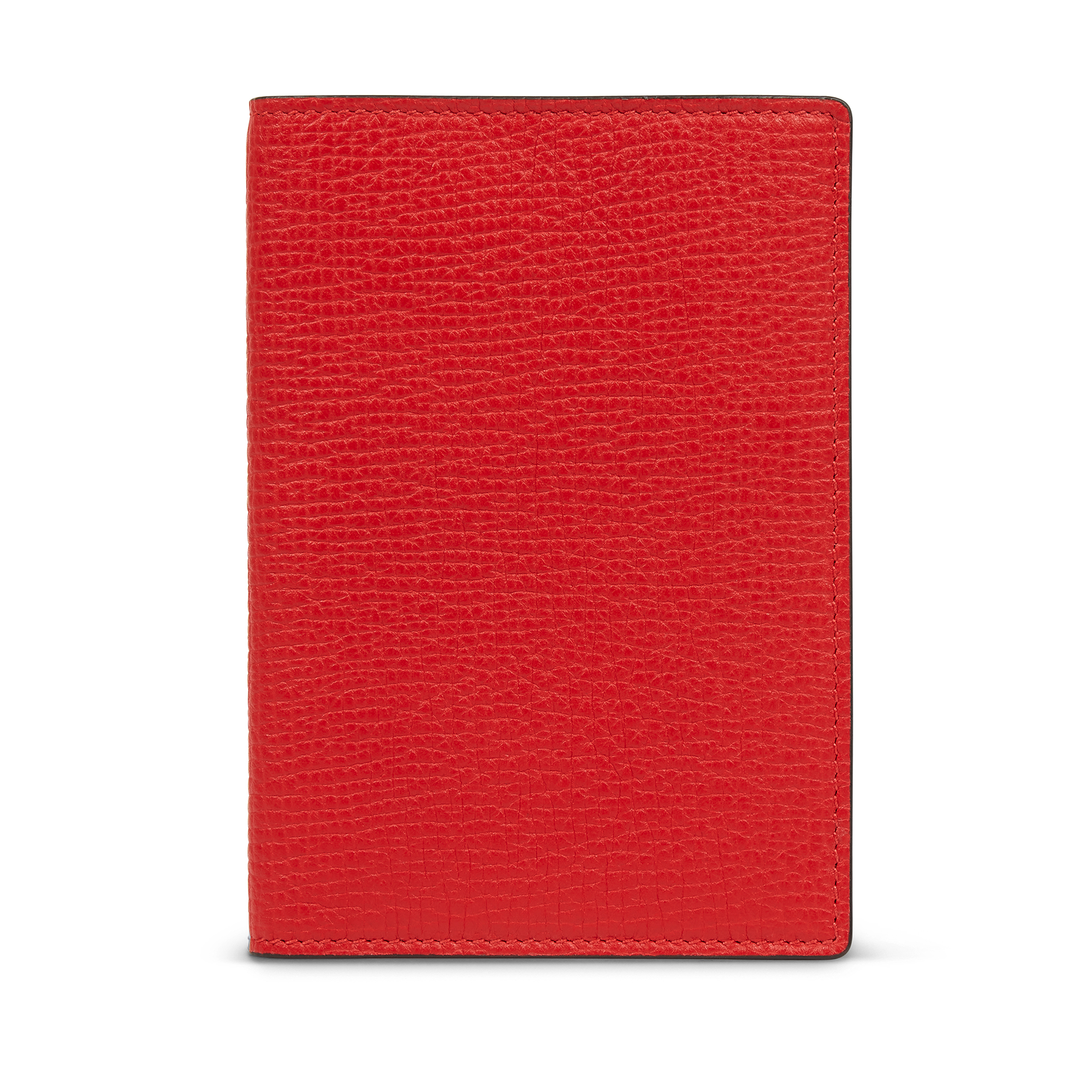 Smythson Passport Cover In Ludlow In Poppy