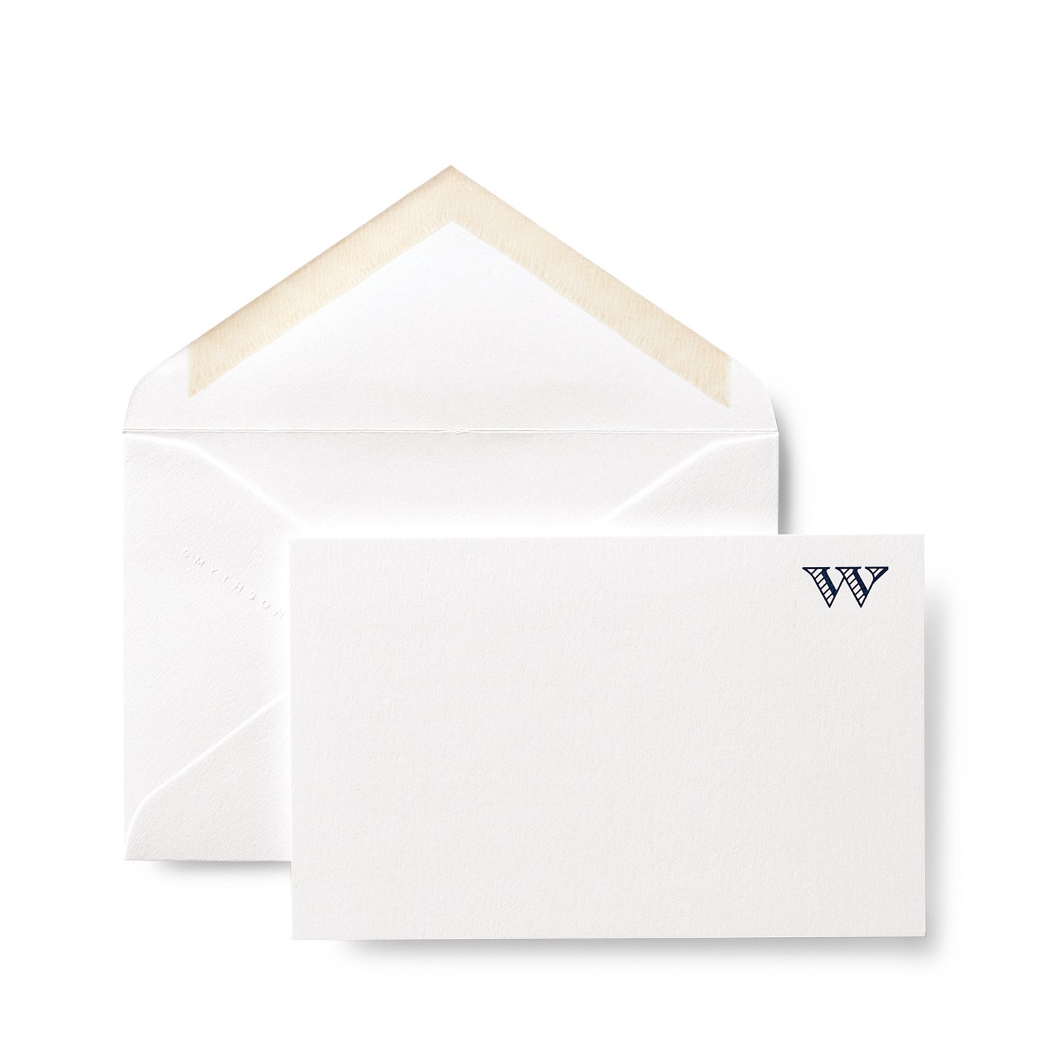 Smythson W Alphabet Correspondence Cards In White