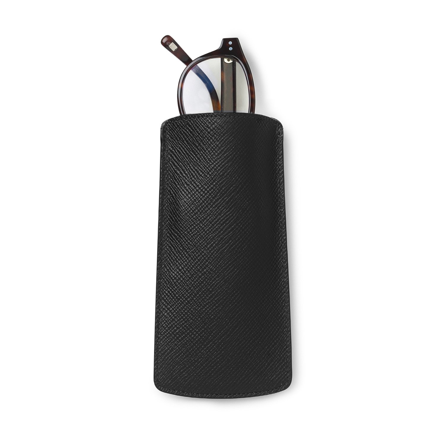 Smythson Glasses Case In Panama In Black