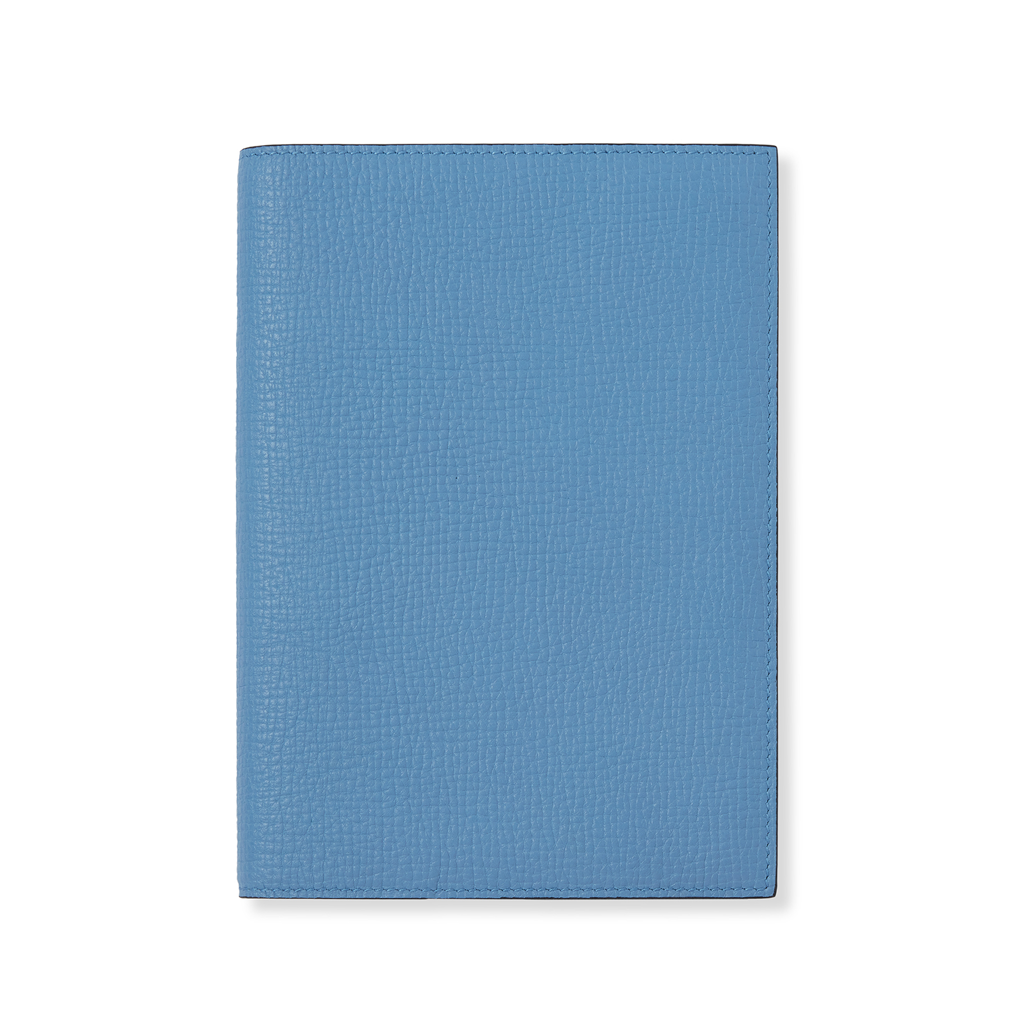 Smythson Evergreen Refillable Notebook In Ludlow In Nile Blue