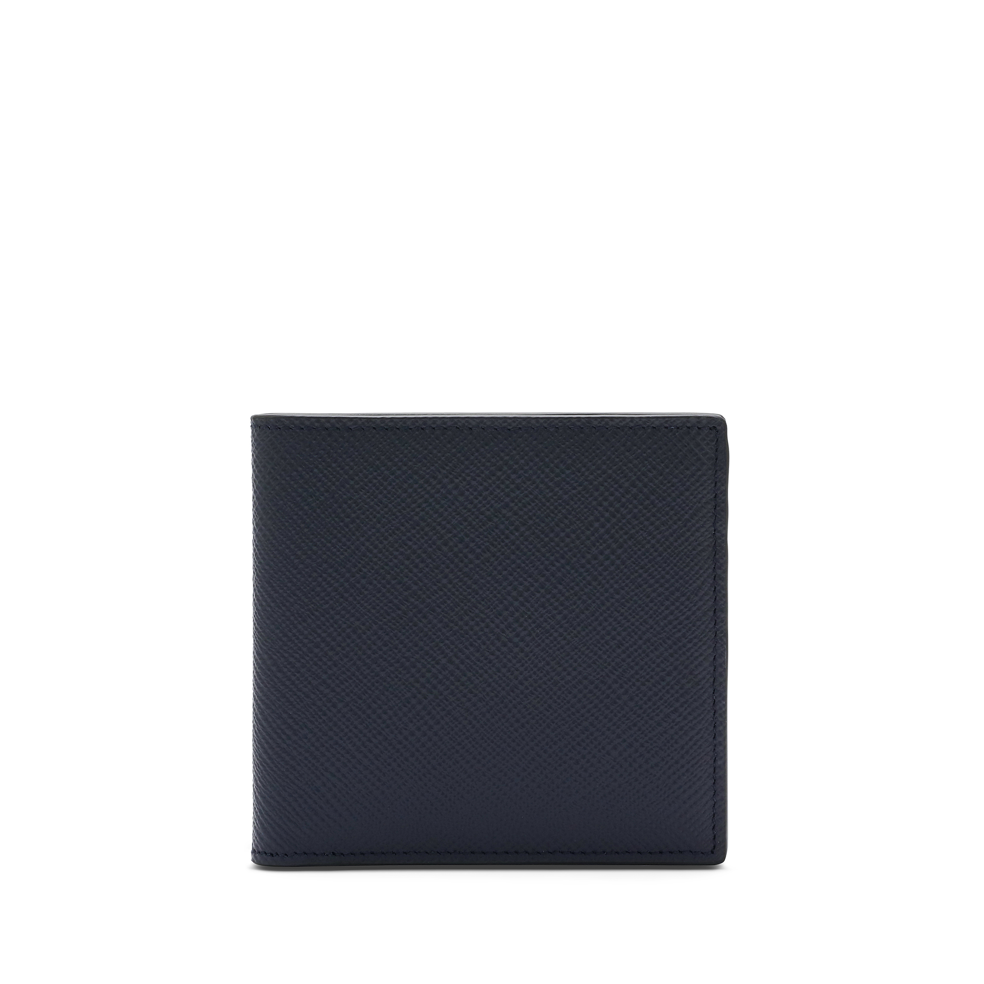 Smythson 8 Card Slot Wallet In Panama In Navy